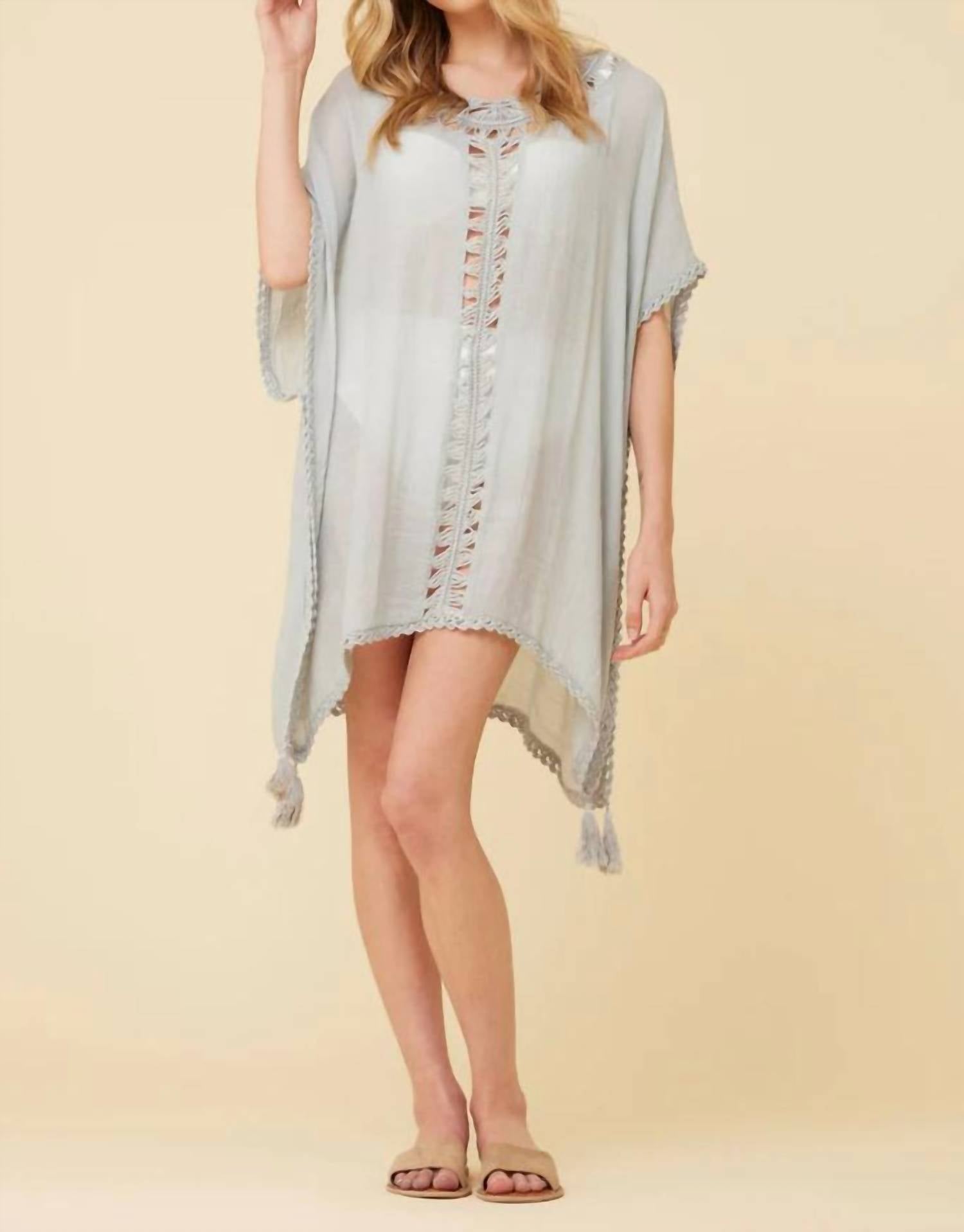 Stylish Dusty Blue Vacation Coverup - Perfect for Beach, Pool, and Summer Getaways