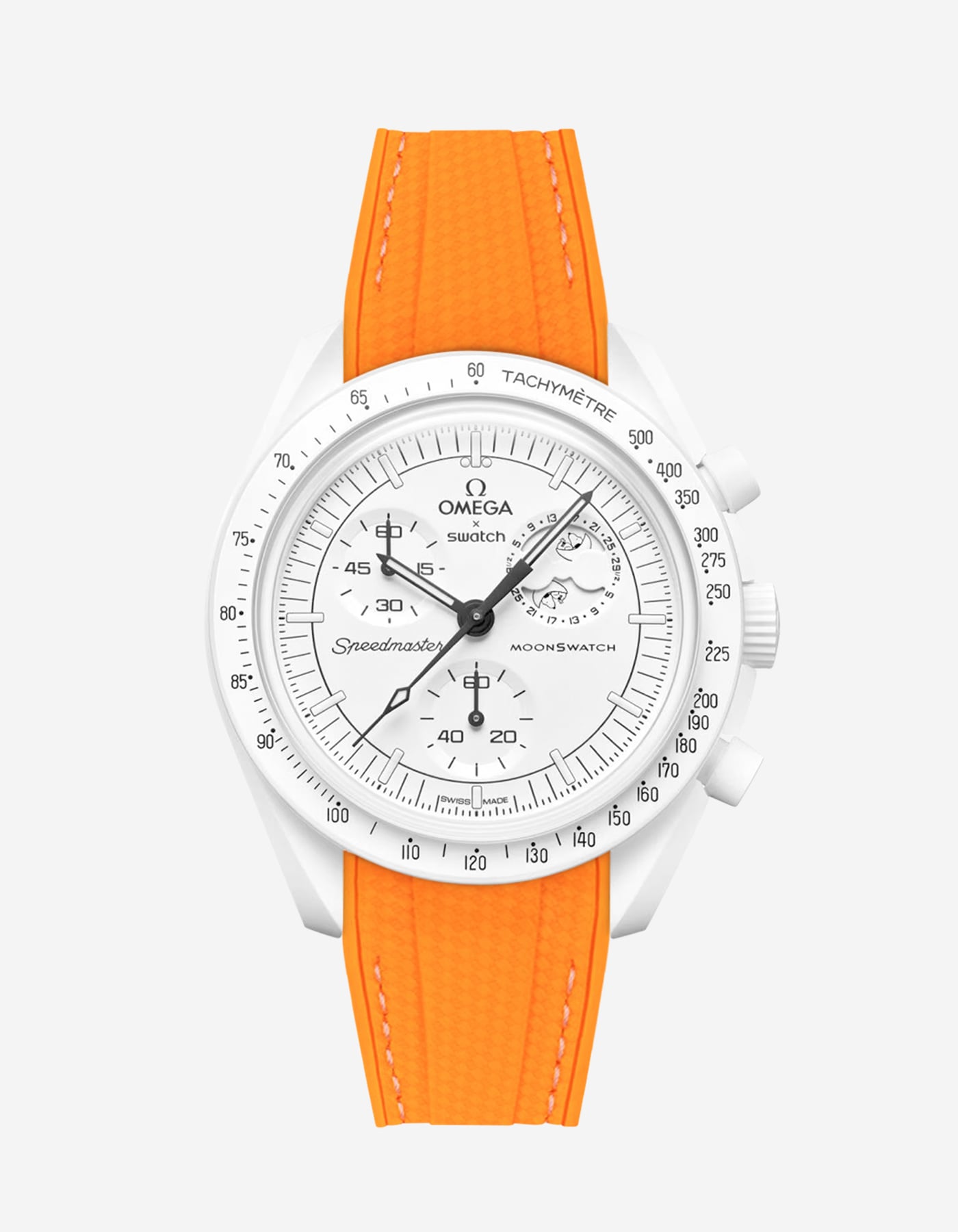 Original Omega X Swatch MoonSwatch Mission to Moonphase Rubber Watch Strap - Durable & Comfortable Replacement Band for Everyday Wear & Sports Activities