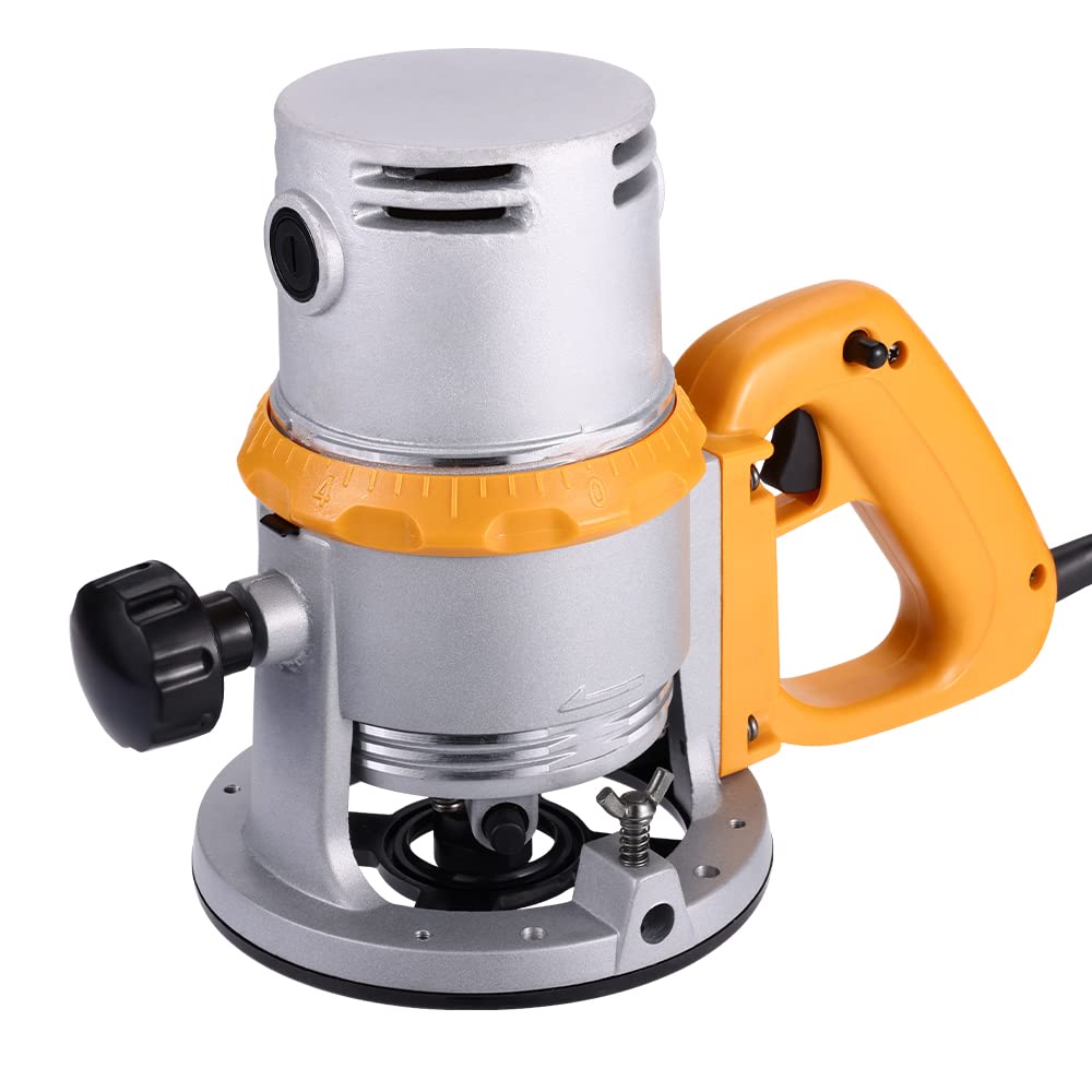 Hoteche 12.5Amp Wood Router - Professional Fixed Base Routing Machine with 1/4