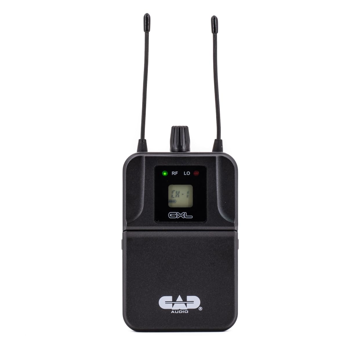 CAD Audio GXLIEMBP Wireless Bodypack Receiver with MEB1 Earbuds - Professional Lavalier Mic System for Live Performances, Presentations & Broadcast Studios