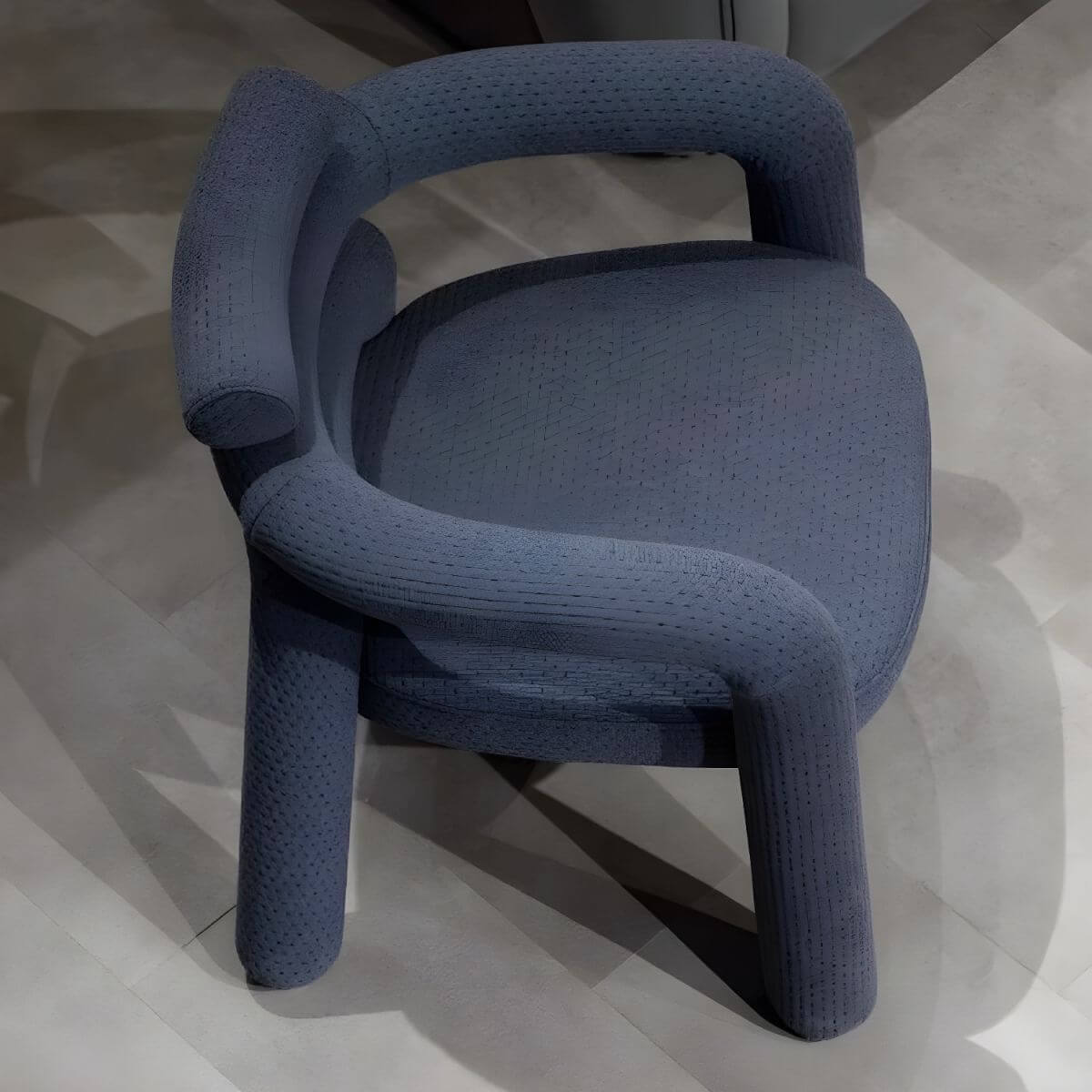 Modern Simple Style Lime Green/Ivory/Dove Grey Curved Arm Chair with Fixed Backrest & Armrests - Perfect for Living Room, Bedroom or Office Seating