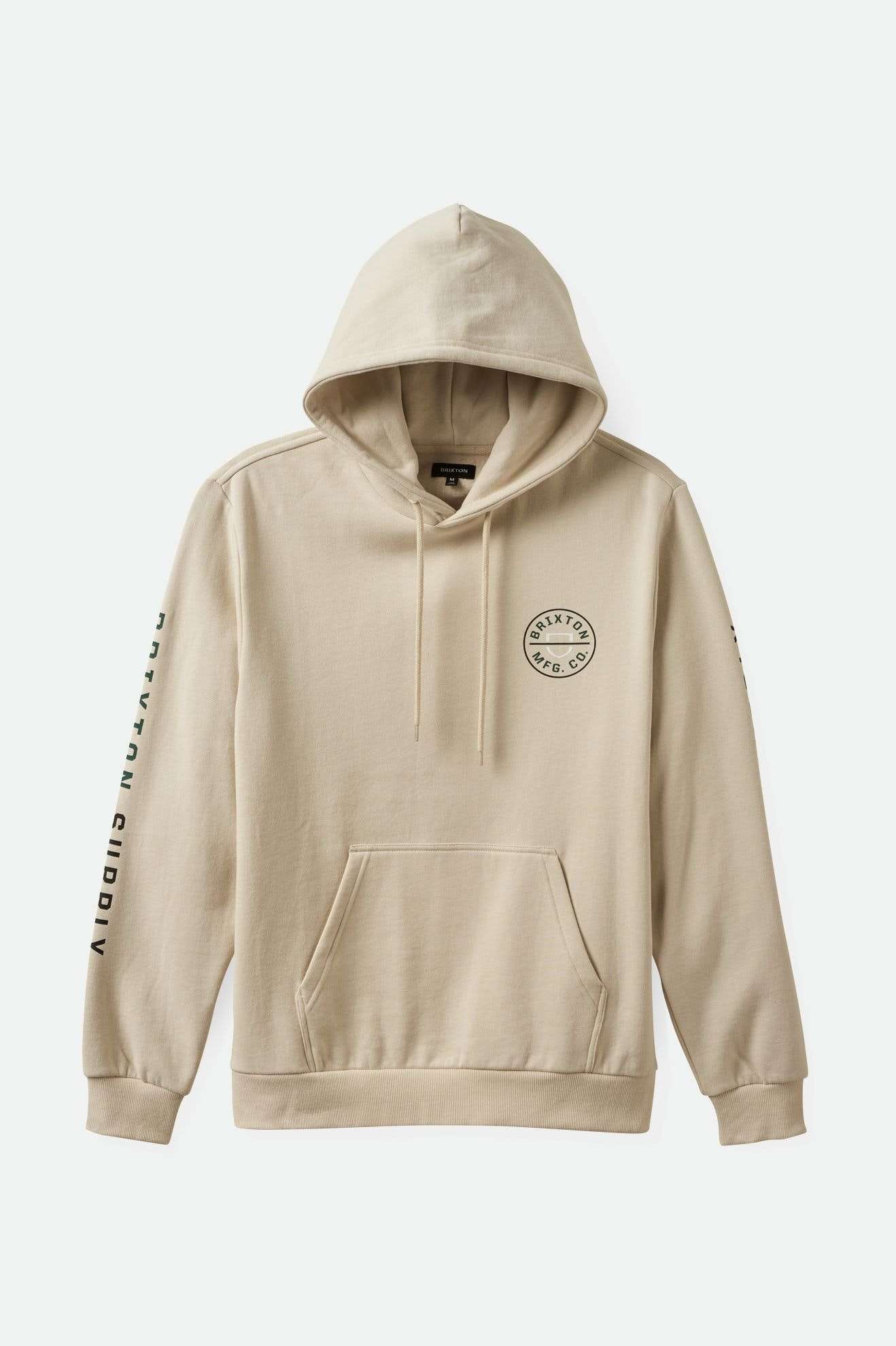 Crest Hoodie for Men & Women - Soft Cotton Pullover Sweatshirt in Beige, Black, Pine Needle Colors | Casual Streetwear for Everyday Wear, Outdoor Activities & Lounge Comfort