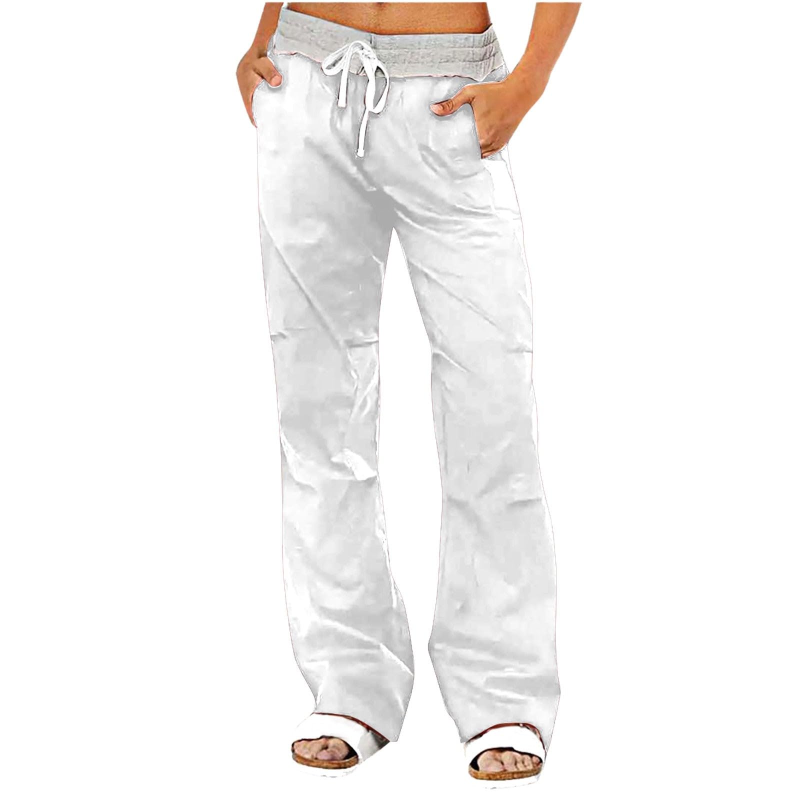ZCGoxvn Women's Cargo Pants with Multiple Pockets - 2024 Summer Trendy Wide Leg Baggy Track Pants | Y2K Streetwear Casual Outfit for Daily Wear, Travel & Street Style