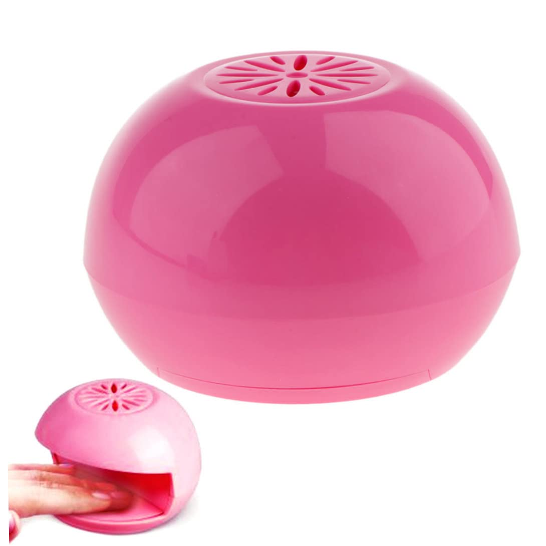 Electric Nail Dryer Fan - Fast Cooling Nail Polish Dryer for Manicures, UV Gel & Acrylic Nails | Portable Nail Art Air Dryer Machine (Rose Red) | Perfect for Home, Salon & Travel Nail Care