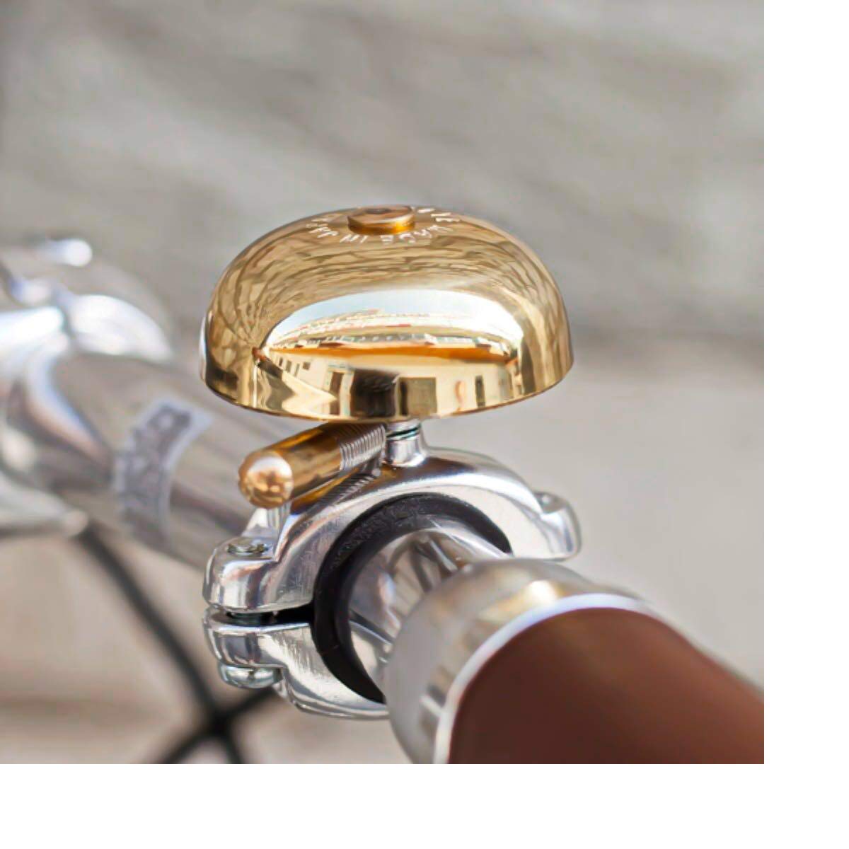 CAT Eye - Yamabiko Bike Bell, Gold | Loud & Durable Bicycle Bell for Road & Mountain Bikes | Perfect for Commuting, Cycling Safety & Outdoor Adventures