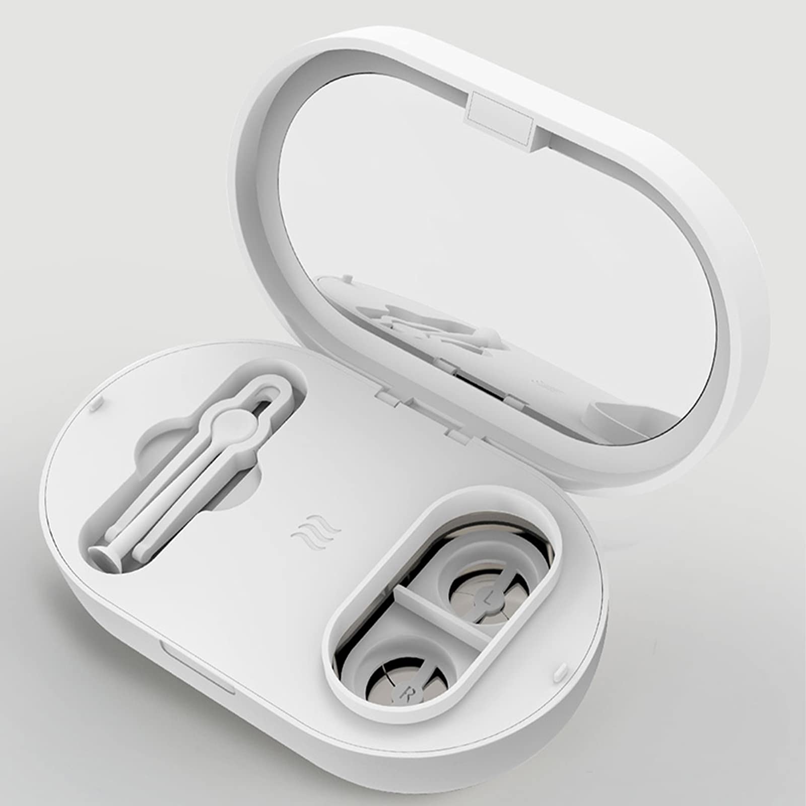 HIOD Ultrasonic Contact Lens Cleaner - 56,000Hz High Frequency Vibration, Rechargeable & Timer Function for Deep Cleaning | Perfect for Daily Lens Care, Travel & Storage
