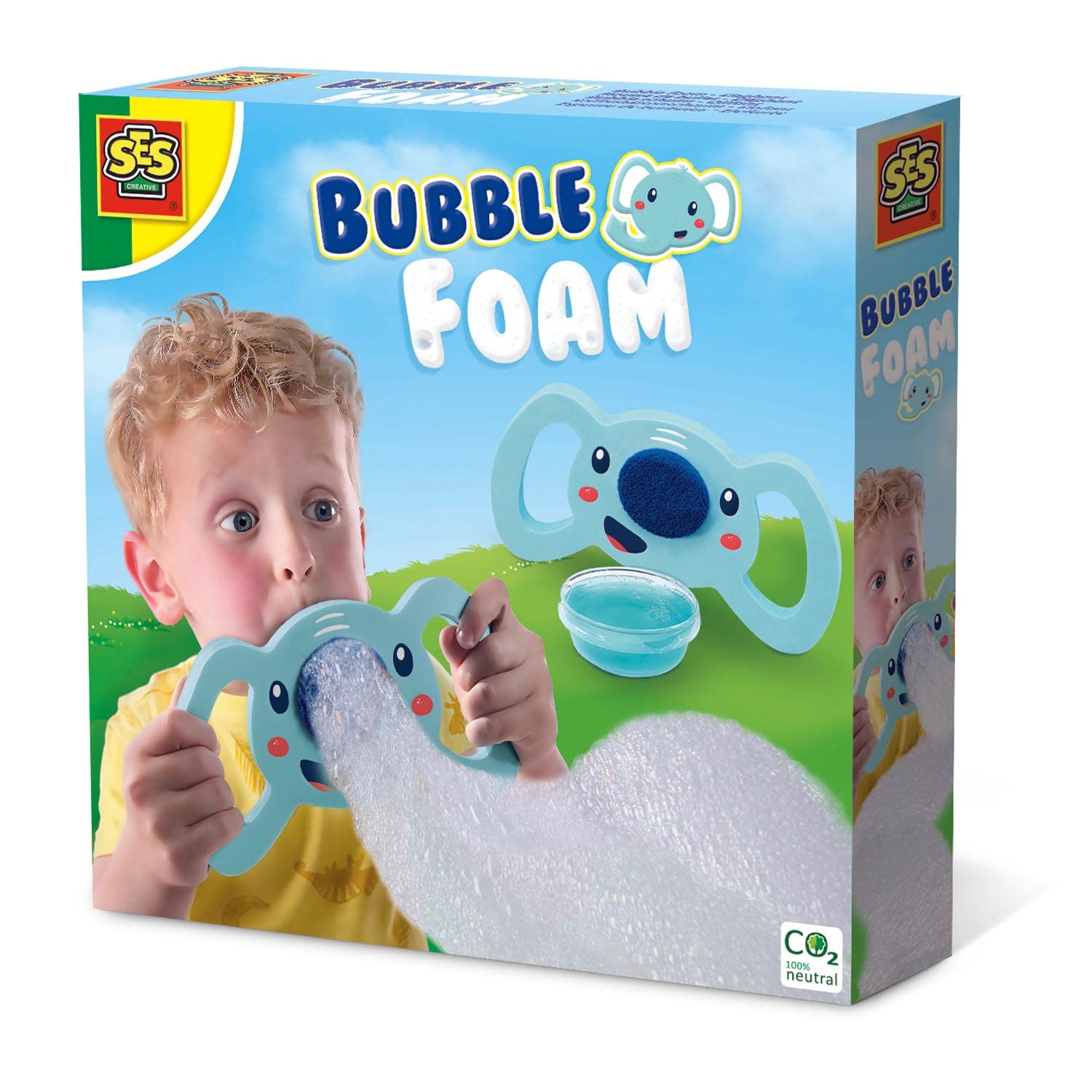 SES Creative Elephant Bubble Maker Toy for Kids - Fun Bubble Foam Blowing Machine - Outdoor Play & Birthday Party Gift - Perfect for Backyard, Park, and Children's Day Activities