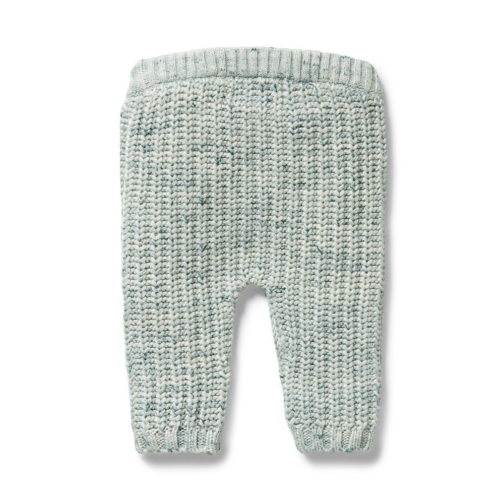 Organic Moss Speckle Knitted Leggings for Women - Soft Stretchy High Waist Yoga Pants - Perfect for Workouts, Lounge & Everyday Wear