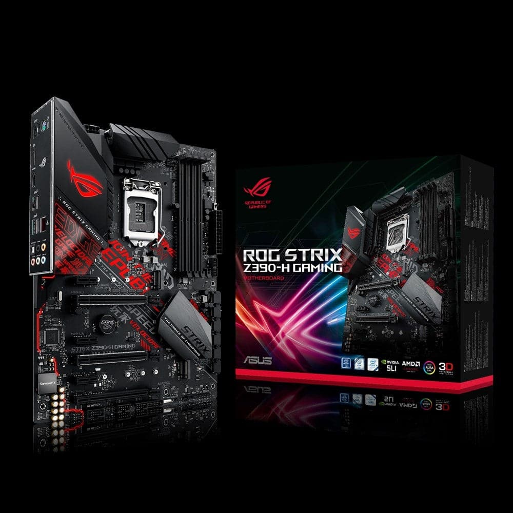 ASUS ROG STRIX Z390-H Gaming Motherboard - ATX Form Factor, LGA 1151 Socket, DDR4 Support, RGB Lighting - Perfect for PC Gaming, Streaming & Content Creation