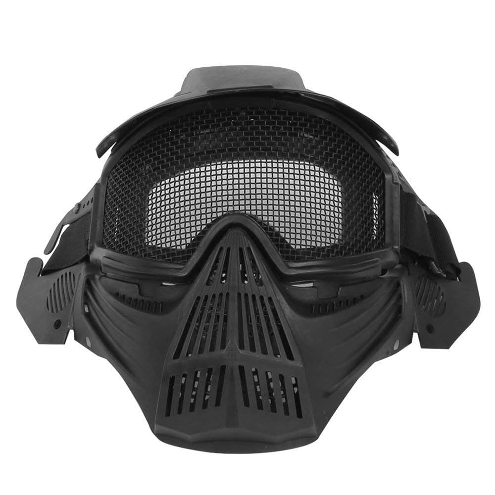 Tactical Airsoft Mask - Full Face Protection for Airsoft, Paintball, Tactical Gaming & Outdoor Sports | Halloween Cosplay & Costume Accessories | Durable & Comfortable Design for Extreme Activities