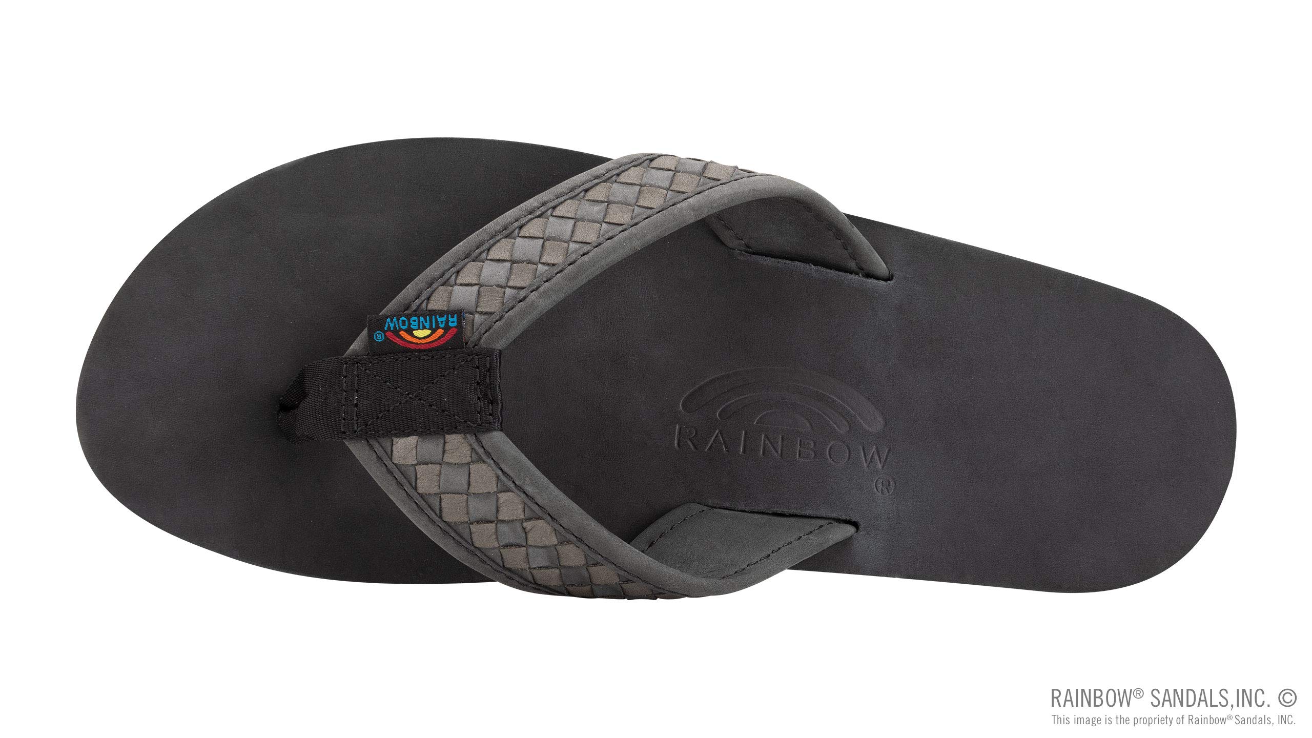 Premium Men's Rainbow Sandals - The Bentley Luxury Leather with Single Layer Arch & Hand Woven Straps | Comfortable Beach & Casual Footwear for Summer Outdoor Activities