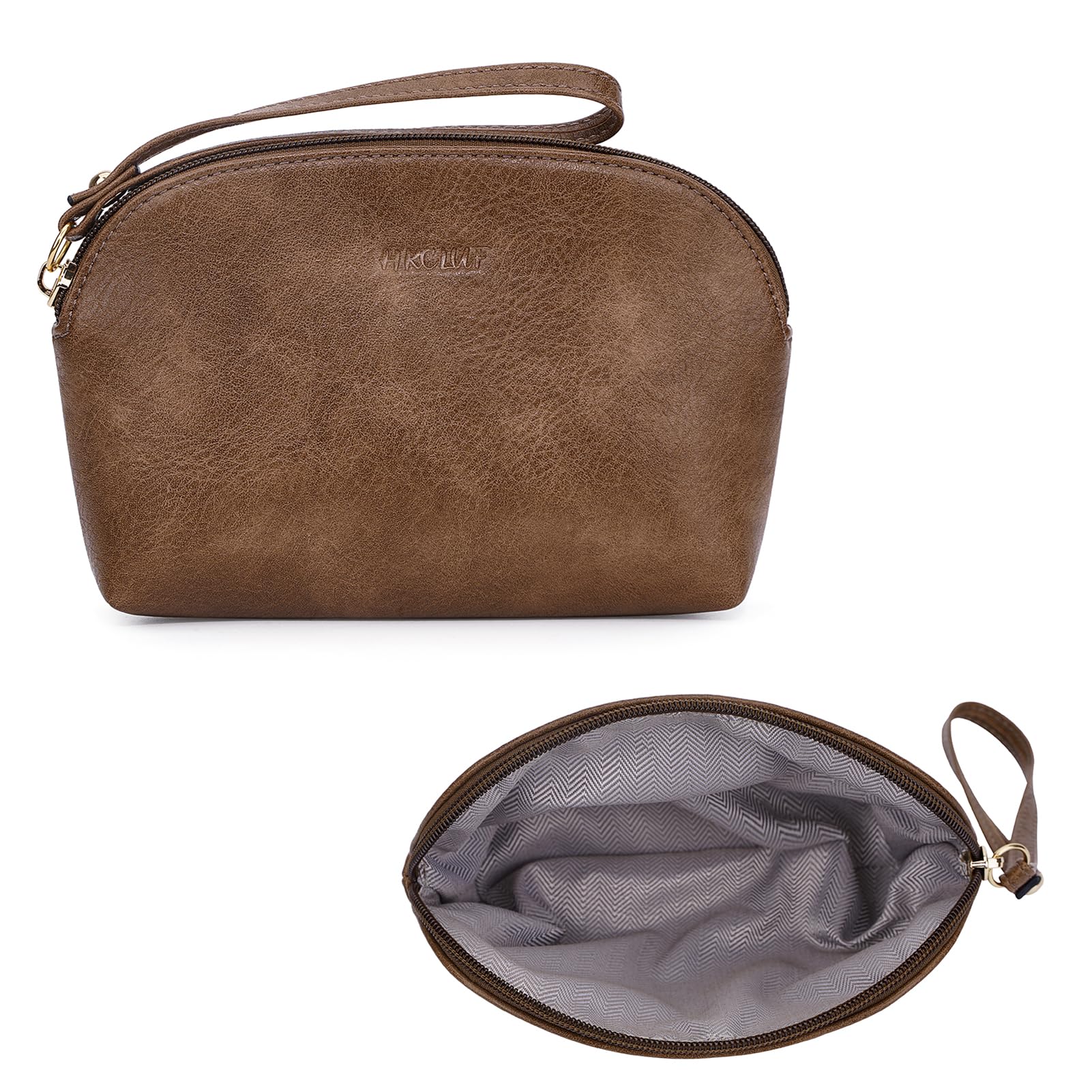 HKCLUF Women's Leather Crossbody Bag & Wallet Set - 2-Piece Hobo Handbag with Adjustable Guitar Strap - Perfect for Travel, Shopping & Everyday Use