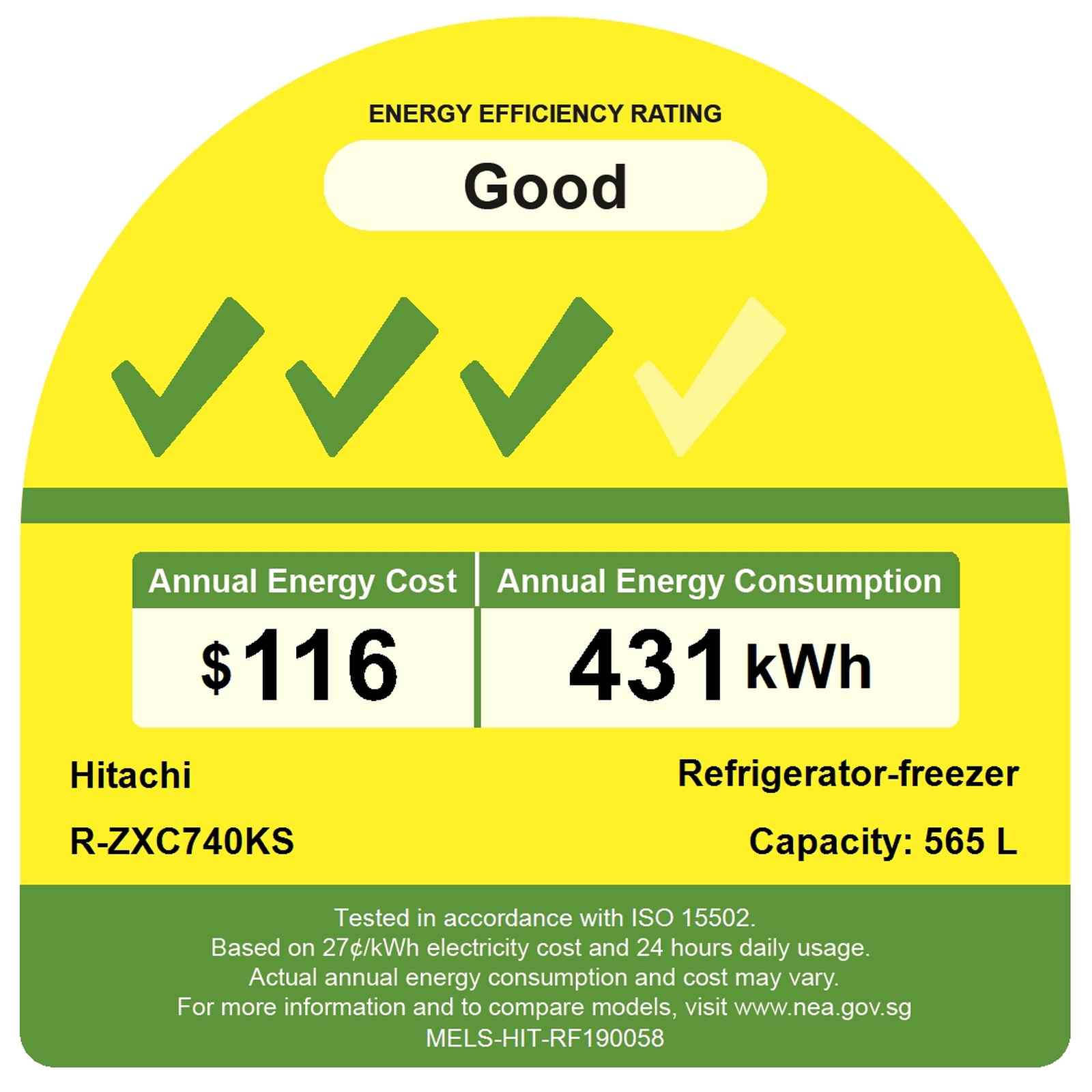 Hitachi 565L Multi-Door IoT Smart Refrigerator RZXC740KSXTN - Japanese Made, Energy Efficient, Large Capacity for Family Kitchen & Smart Home Integration