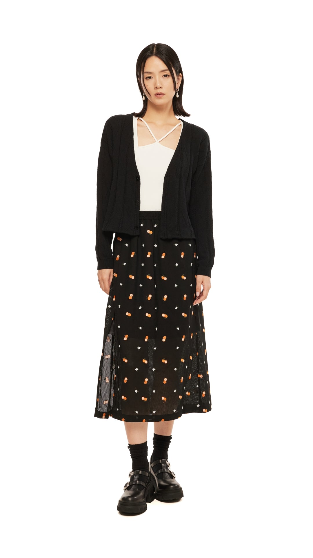 Stylish Fruit Embroidery Skirt for Women - Summer Floral Print A-Line Skirt - Perfect for Beach Vacations, Picnics & Casual Outings