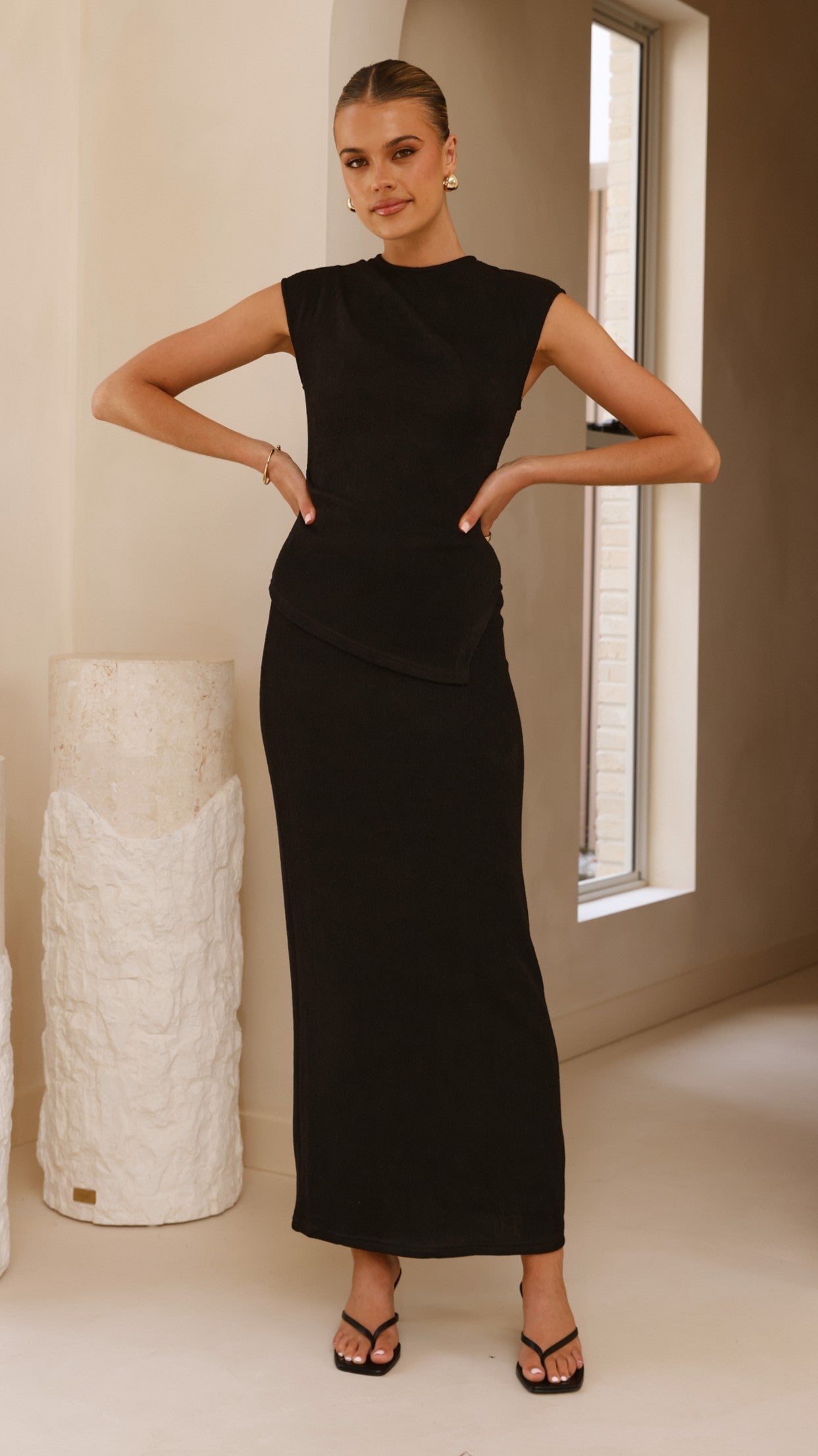 Kahili Asymmetrical Black Top for Women | Trendy Off-Shoulder Blouse | Perfect for Date Night, Parties & Casual Outings