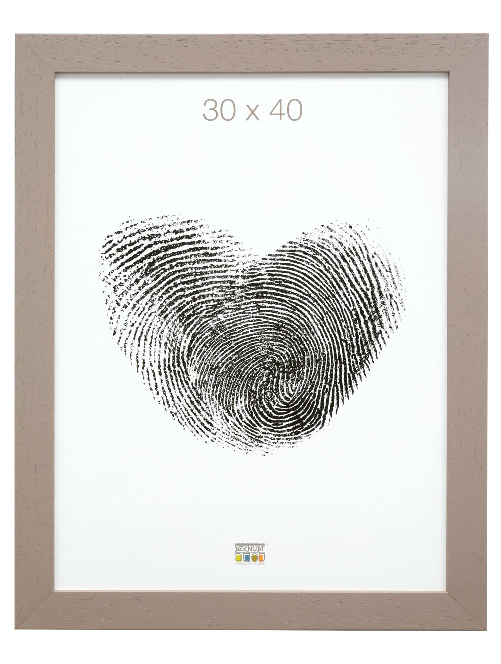 Premium Taupe Wooden Picture Frame 30x40 cm - Classic Home Decor for Wall Art, Photos, and Certificates - Perfect for Living Room, Bedroom, or Office Display