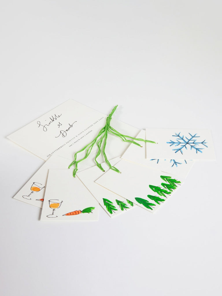 Minimalist Yellow Scribble & Daub Gift Tags - Perfect for Birthday, Wedding & Holiday Presents Wrapping