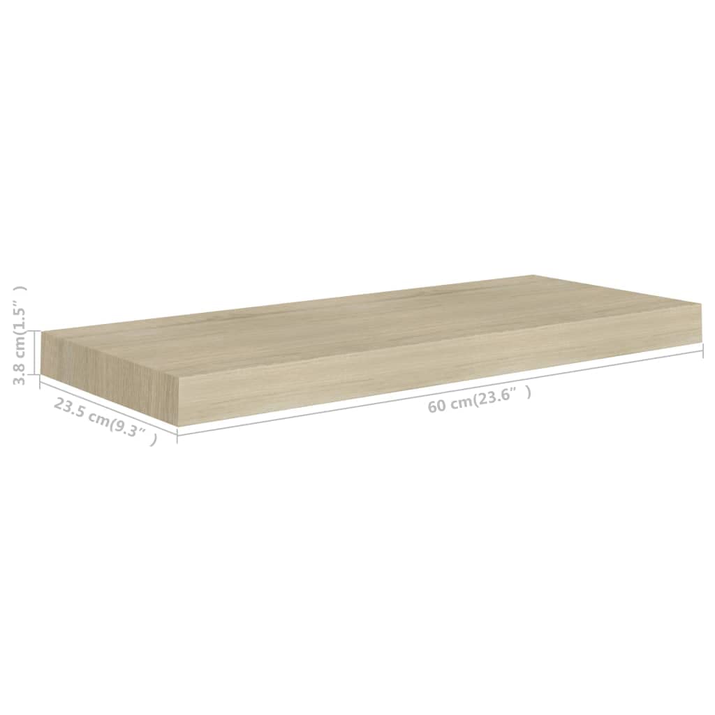 Oak Floating Wall Shelf 23.6