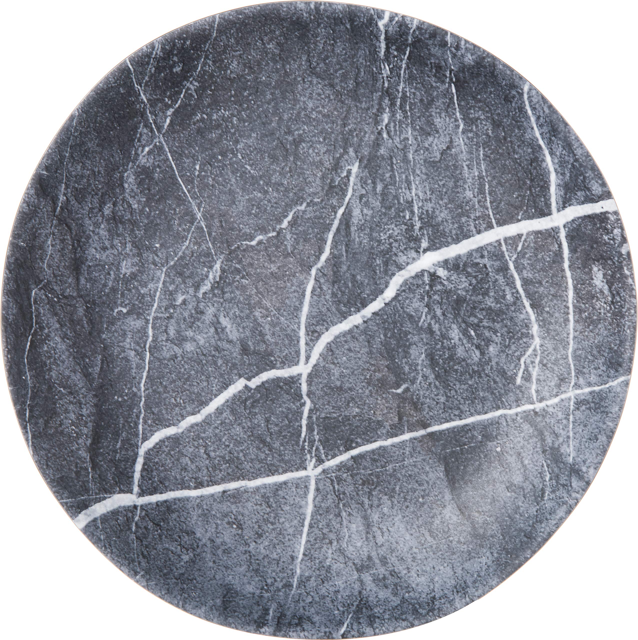 Carlisle 9-Inch Melamine Ridge Reusable Salad Plate - Durable Rimless Dish for Home, Restaurant & Catering - Soapstone Design (Pack of 12) - Perfect for Buffets, Picnics & Everyday Dining