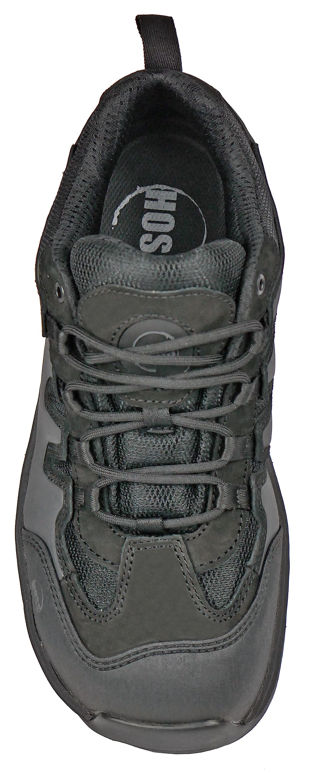 Eric Lo Black Extra Wide Safety Toe Athletic Work Shoes for Men - Steel Toe Work Boots with Slip Resistant & Comfortable Cushioning - Ideal for Construction, Warehouse & Industrial Work (Model 50138)