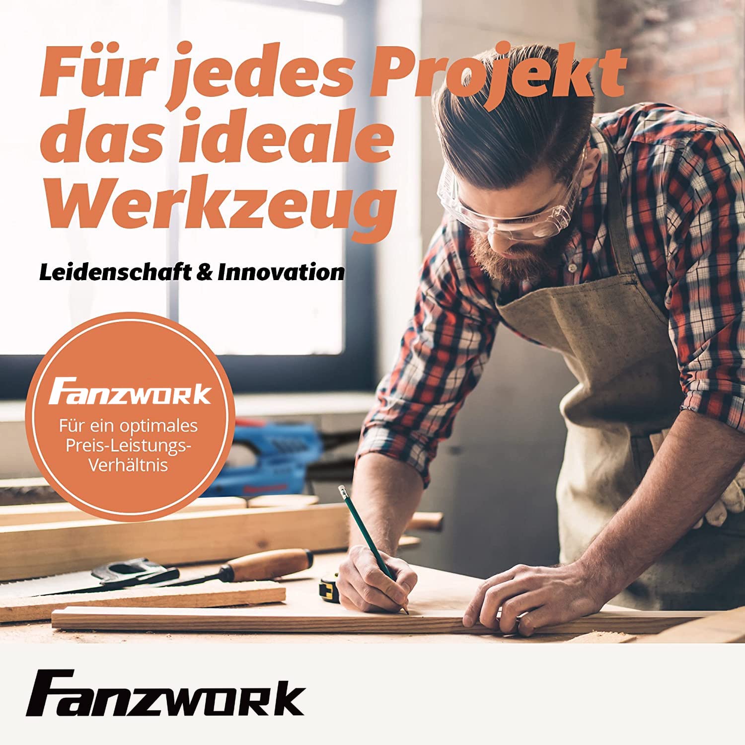 FANZWORK 1500W 125mm Concrete Grinder & Cutter Set with Diamond Cup Wheel & Suction Bonnet - Perfect for Floor Polishing, Surface Preparation, and DIY Home Renovation Projects