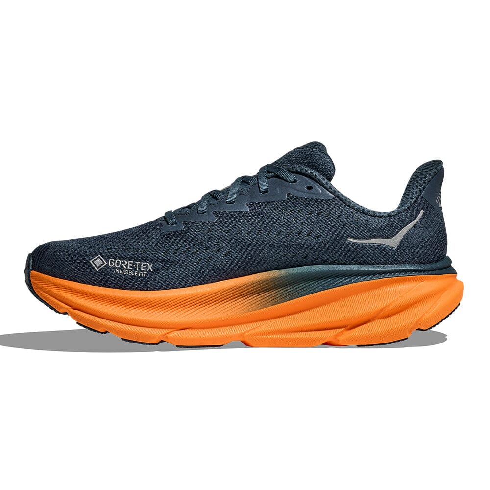 Hoka Men's Clifton 9 GTX Running Shoes - Waterproof Trail & Road Running Sneakers for Men - Lightweight Cushioned for Long Distance Jogging, Hiking & Outdoor Activities