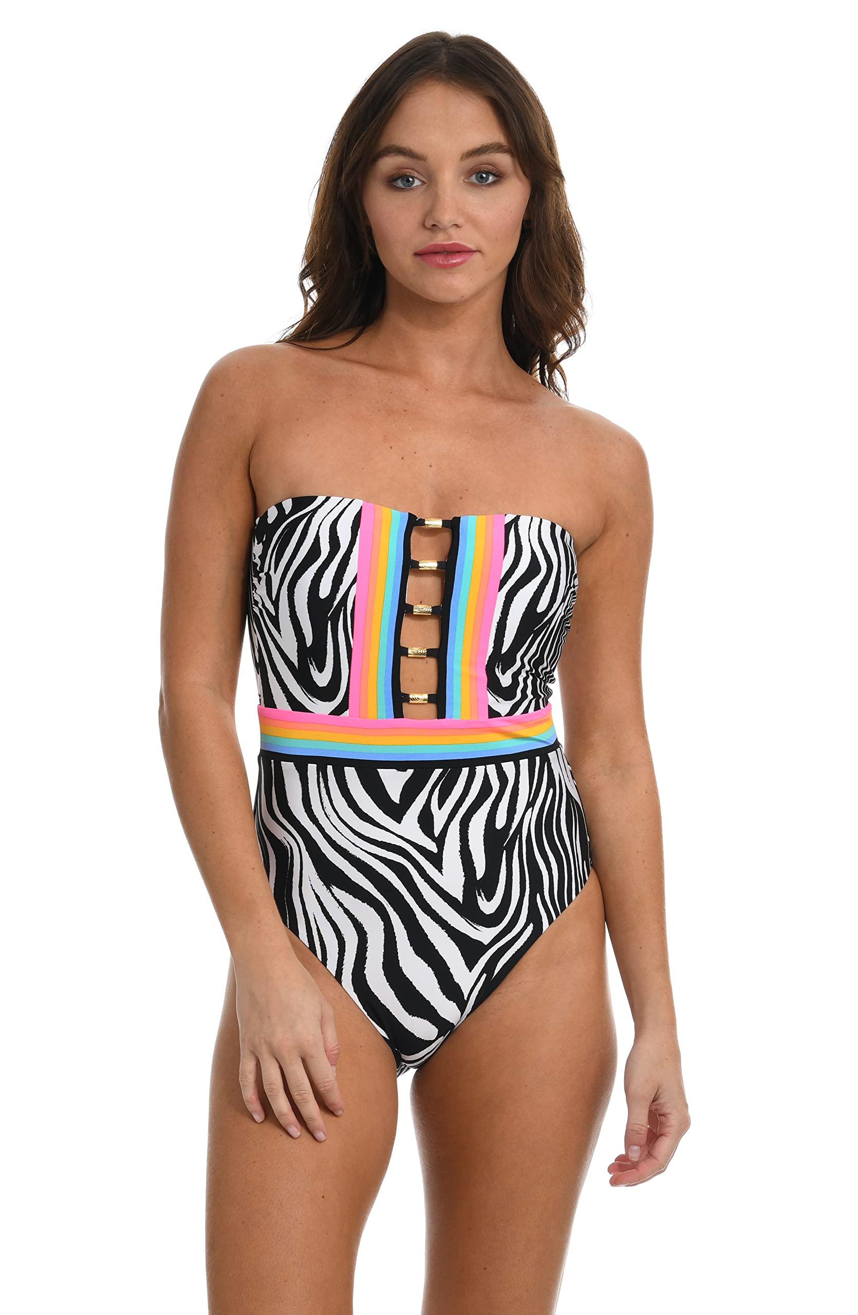 Sunshine 79 Women's One Piece Swimsuit - Bandeau Mio Standard Cut | Perfect for Beach Vacations, Pool Parties & Summer Getaways