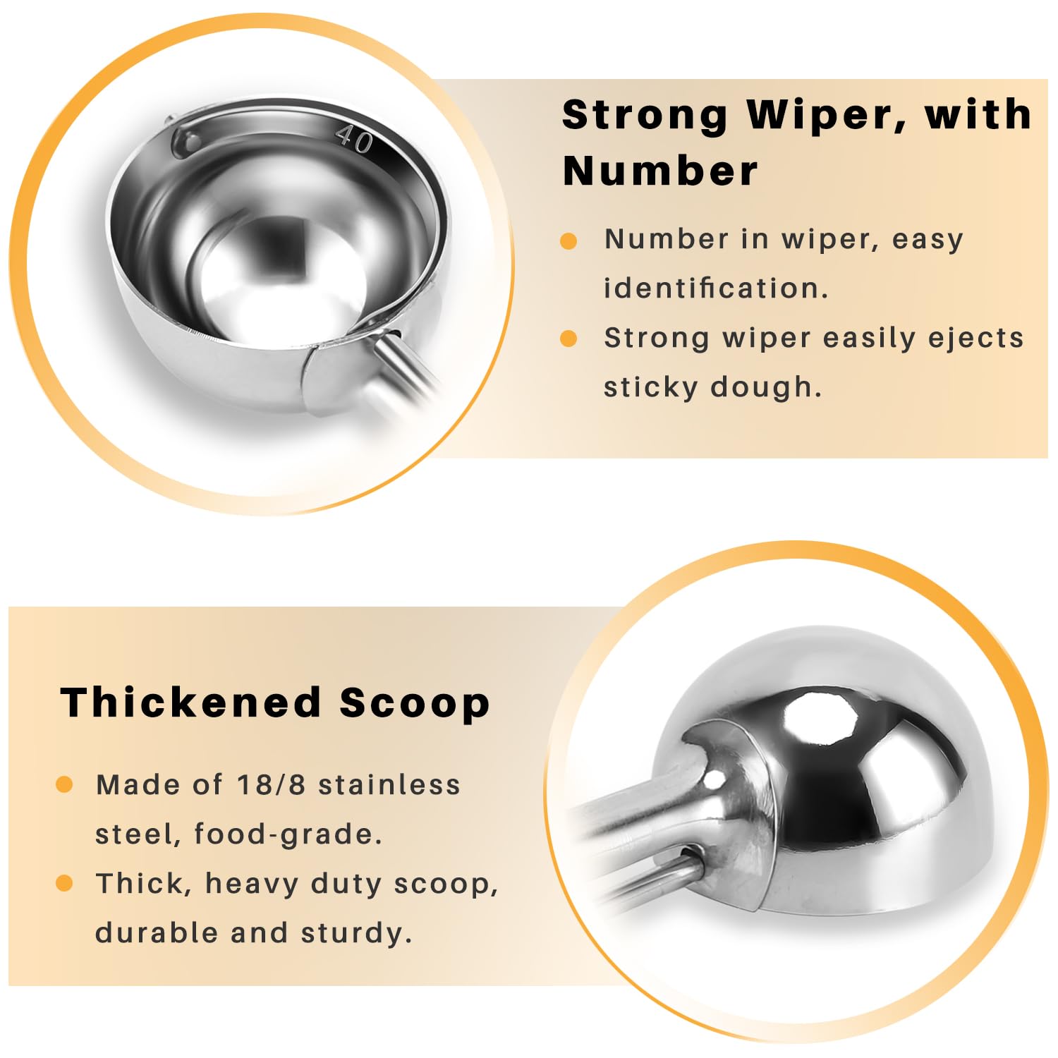 1.5 Tbsp Stainless Steel Cookie Scoop - 18/8 Small Cookie Dough Scooper for Baking, Ice Cream, Melon Balls & Meatballs | Perfect for Home Baking, Ice Cream Parlors & Professional Kitchens