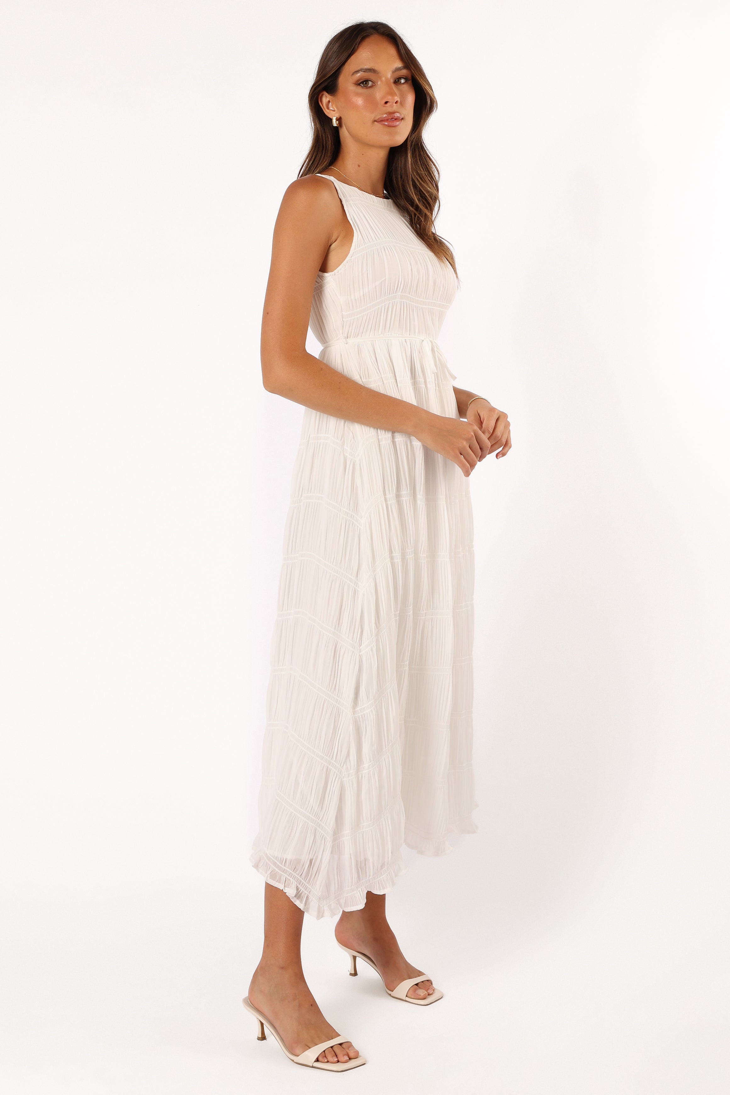 Ema Maxi Dress for Women - Elegant White Long Summer Dress for Beach, Wedding & Party | Flowy Boho Style