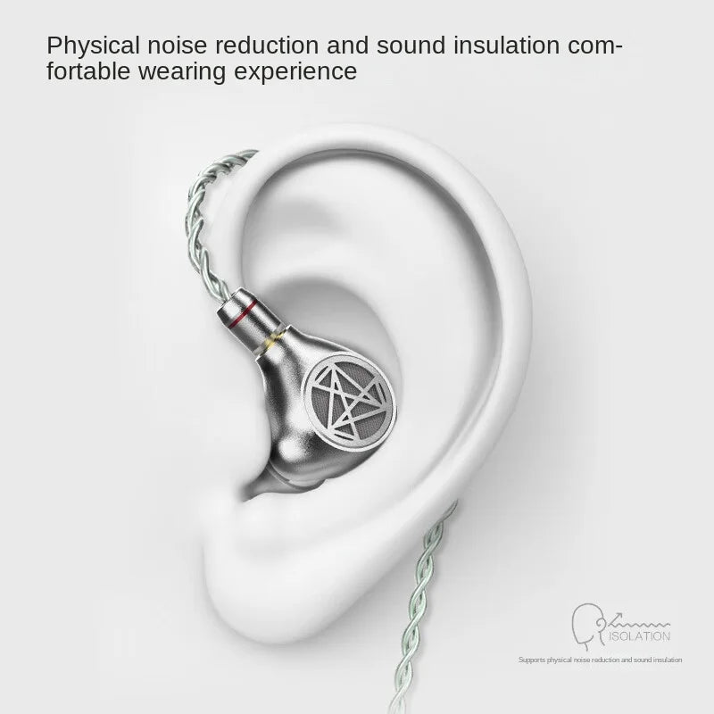 Astrotec Volans MK2 10mm PU + LCP Dynamic Driver HiFi In-Ear Earphones with Detachable Cable - Perfect for Audiophiles, Gaming, and Music Lovers