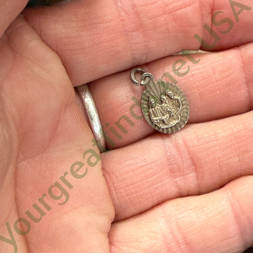Tiny Sterling Silver Devotional Pendant - Elegant Religious Necklace Charm for Women - Perfect for Daily Wear, Church, Prayer & Spiritual Gifts