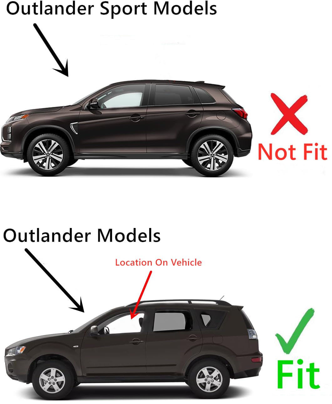 2007-2013 Mitsubishi Outlander Driver Side Front Door Window Glass Replacement - Perfect for Auto Repair & DIY Installation