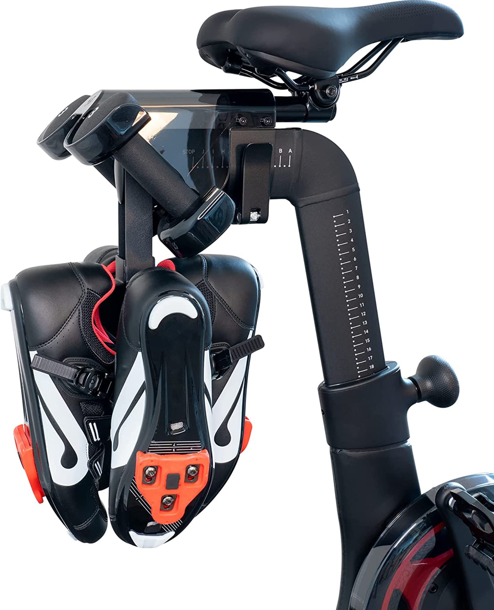 Metal Shoe Hanger for Peloton Bike Plus - Holds 2 Pairs of Cycling Shoes | Durable Shoe Rack Accessory for Peloton Bike+ | Perfect for Home Gym & Indoor Cycling Workouts