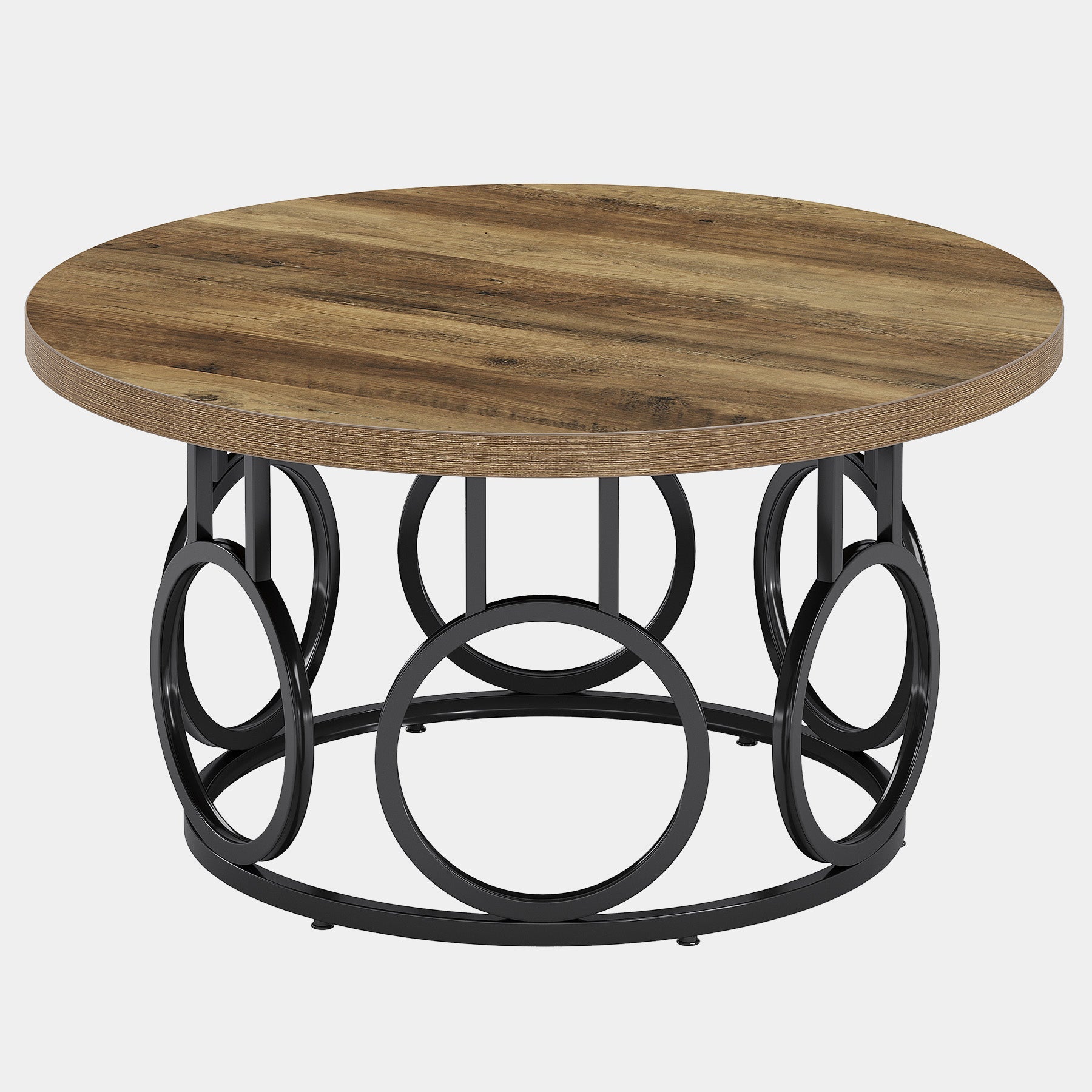 31.5 Inch Rustic Coffee Table - Farmhouse Style Center Table with Storage Shelf for Living Room, Snack Table for Small Spaces - Perfect for Home Decor & Entertaining Guests