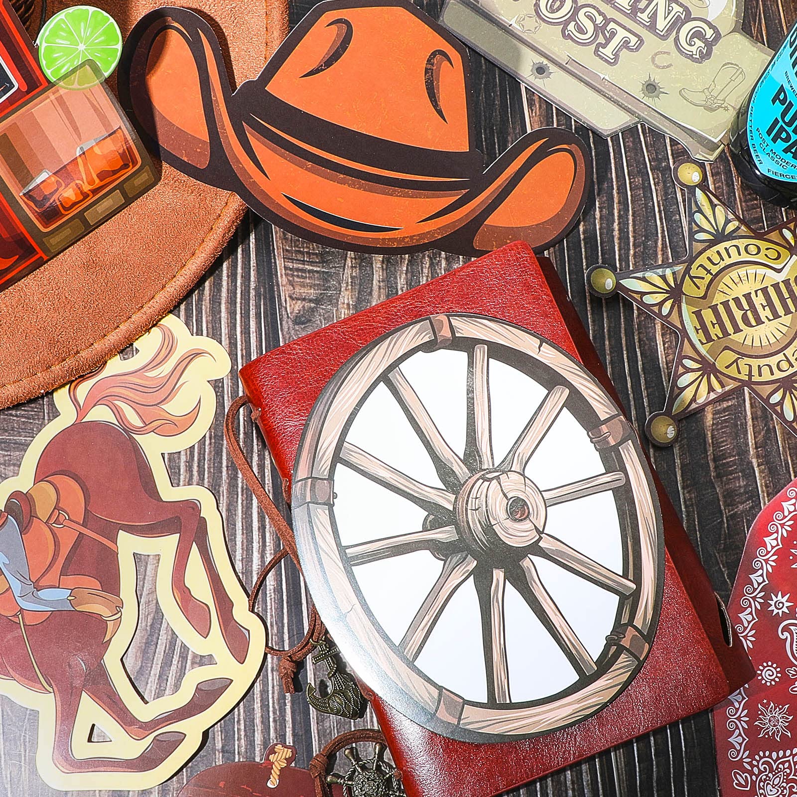 32-Piece Western Party Decorations Set - Cowboy Themed Party Favors, Wild West Cutouts & Country Decor for Birthday, Baby Shower & Western Theme Events