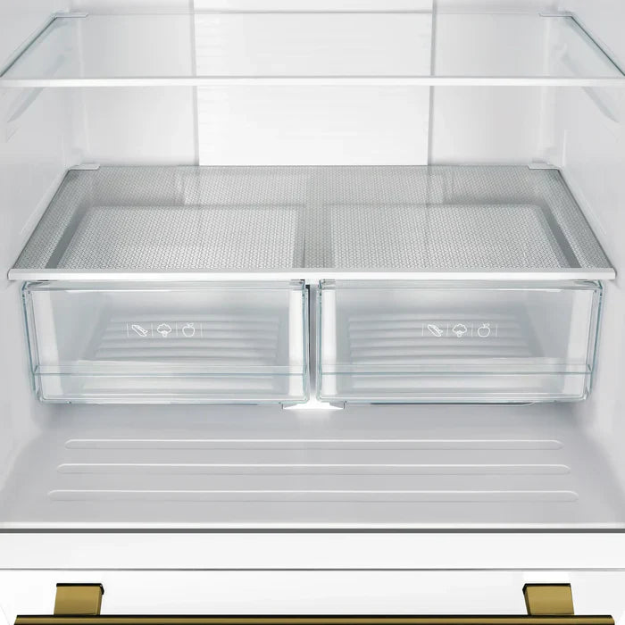 Forno Espresso Gallipoli 30 Inch 17.5 cu. ft. French Door Refrigerator with Ice Maker - Stainless Steel FFFFD1974 - Perfect for Modern Kitchens & Entertaining