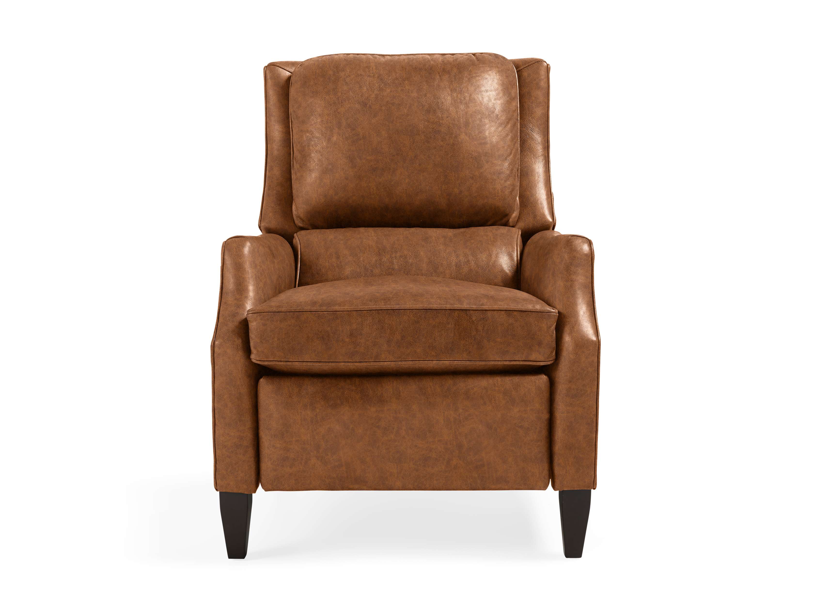 Premium Alex Genuine Leather Recliner Chair - Ergonomic Design for Living Room, Home Theater & Office Comfort - Brown PU Leather Sofa with Cup Holders & Lumbar Support