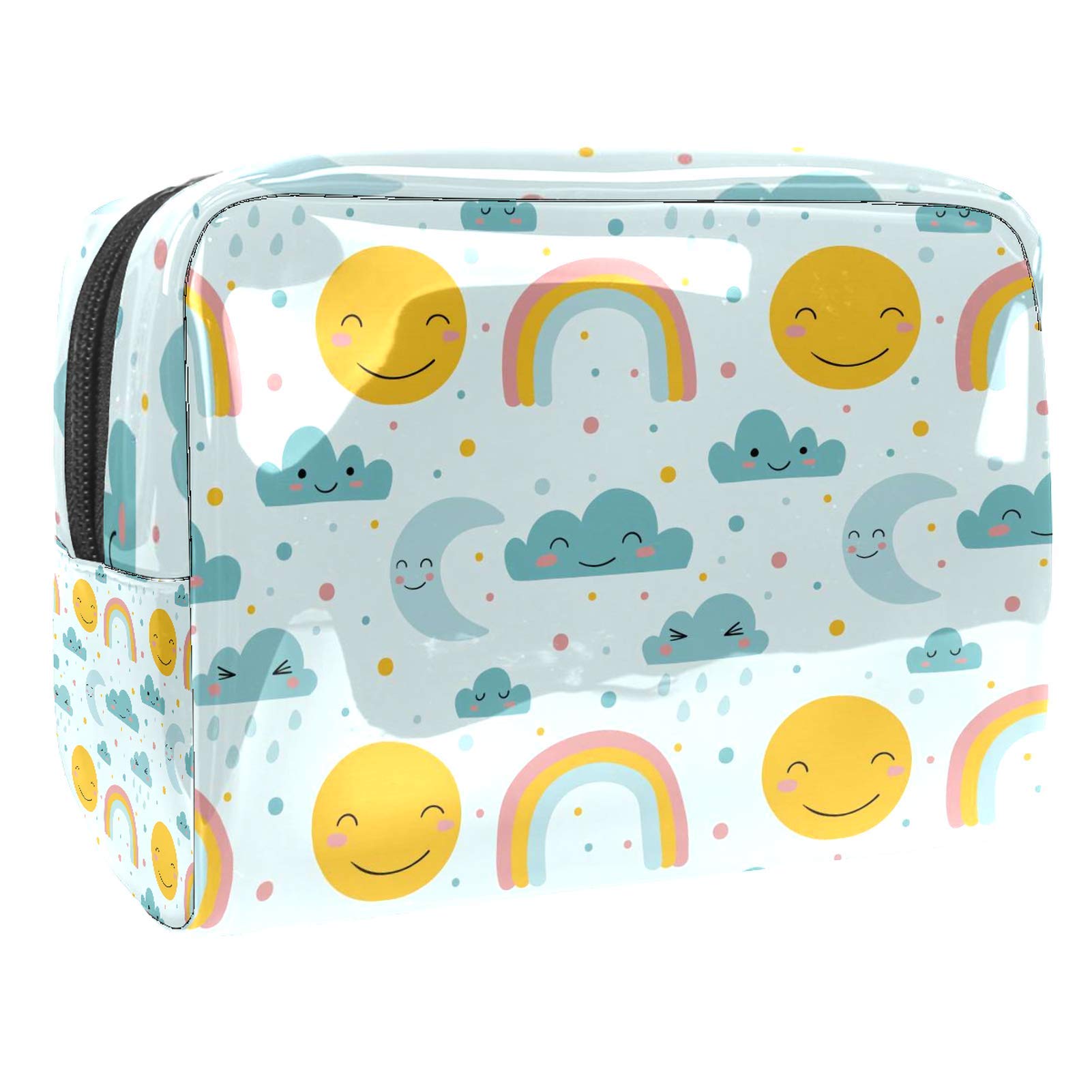 Portable Waterproof Makeup Bag with Zipper - Travel Toiletry Organizer for Women - Cute Cosmetic Pouch for Makeup Brushes, Lipstick & Skincare - Perfect for Travel, Gym & Daily Use