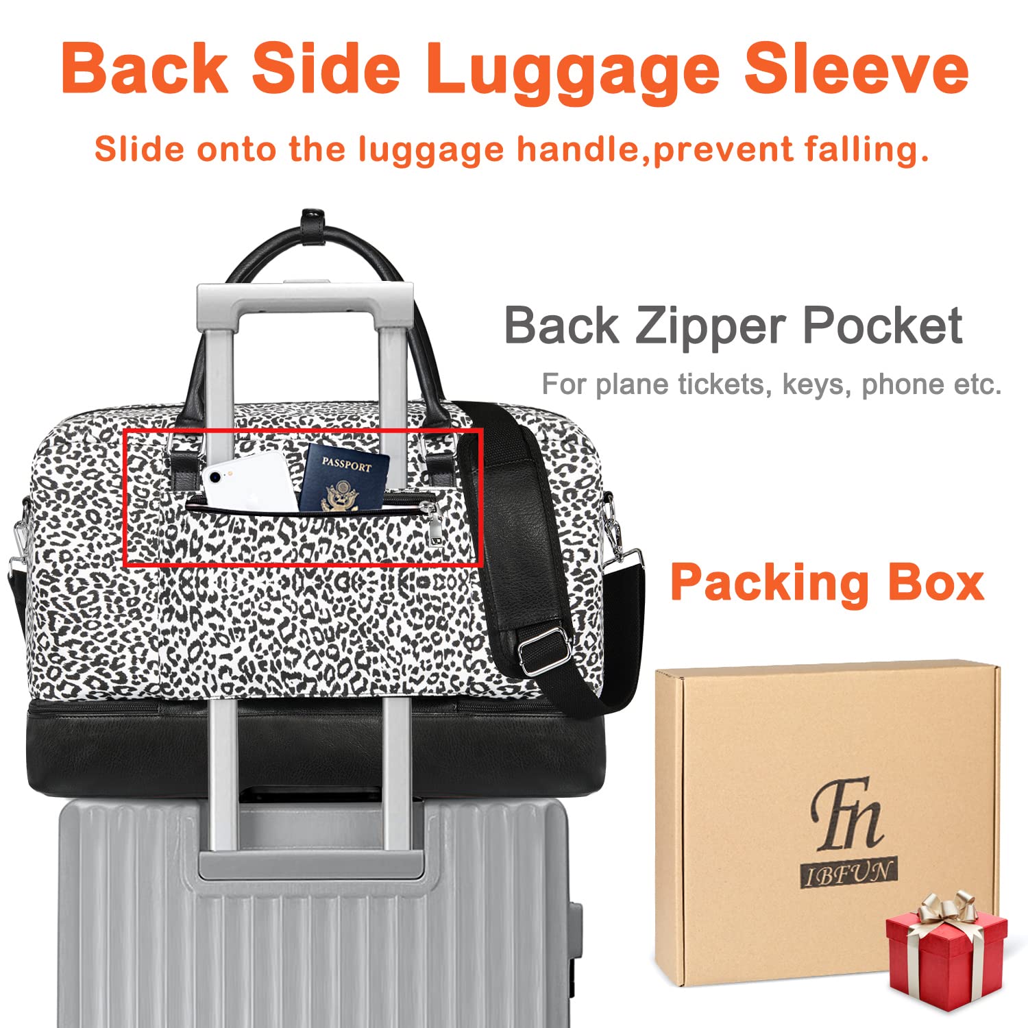 IBFUN Women's Weekender Travel Bag - 21