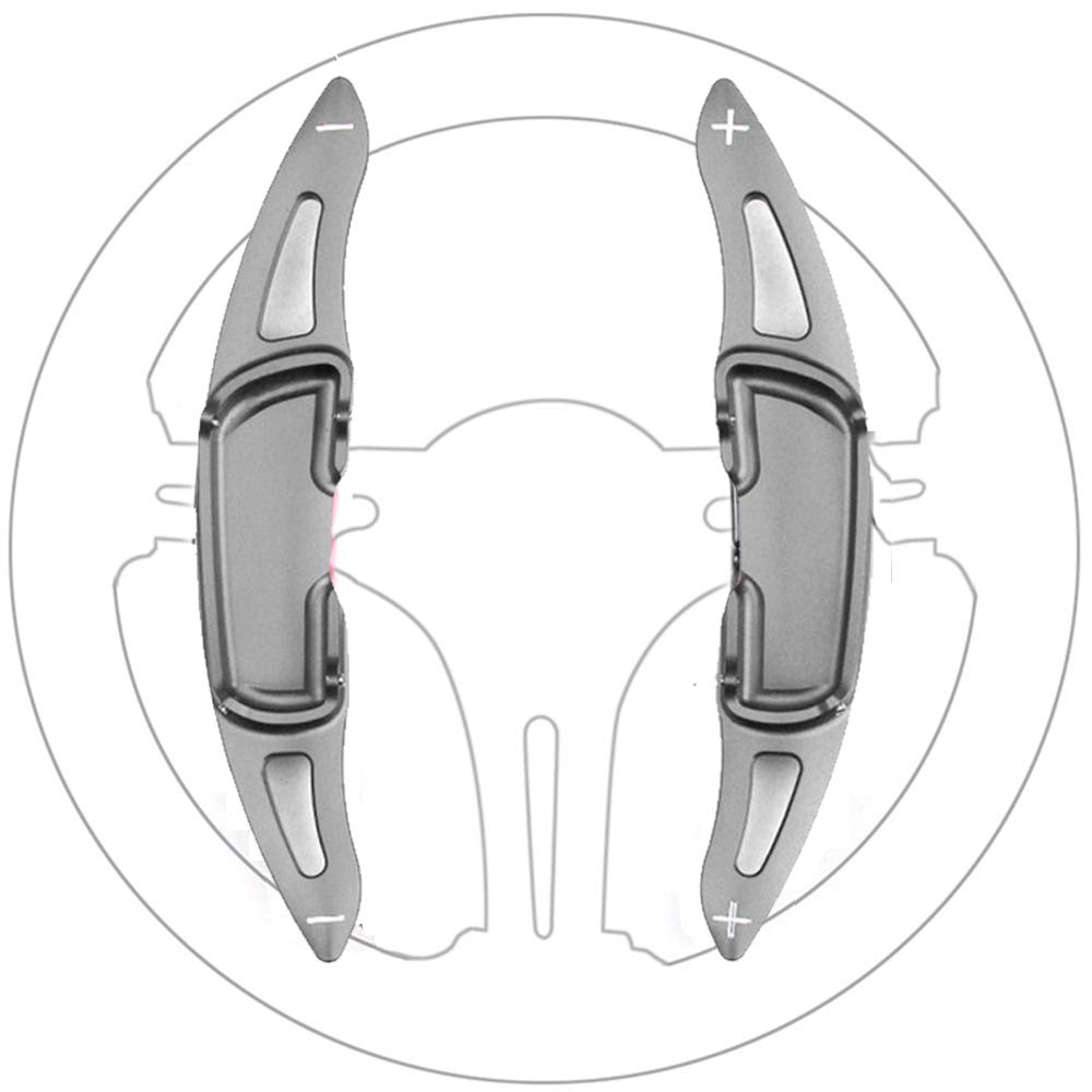 Aluminum Steering Wheel Paddle Shifter Extensions (2-Piece Set, Gray) - Compatible with Mazda 3/6/Axela/Atenza/CX-3/CX-5 (2017-2021) & MX-5/CX-9 - Upgrade Your Driving Experience for Sporty & Precise Gear Shifting