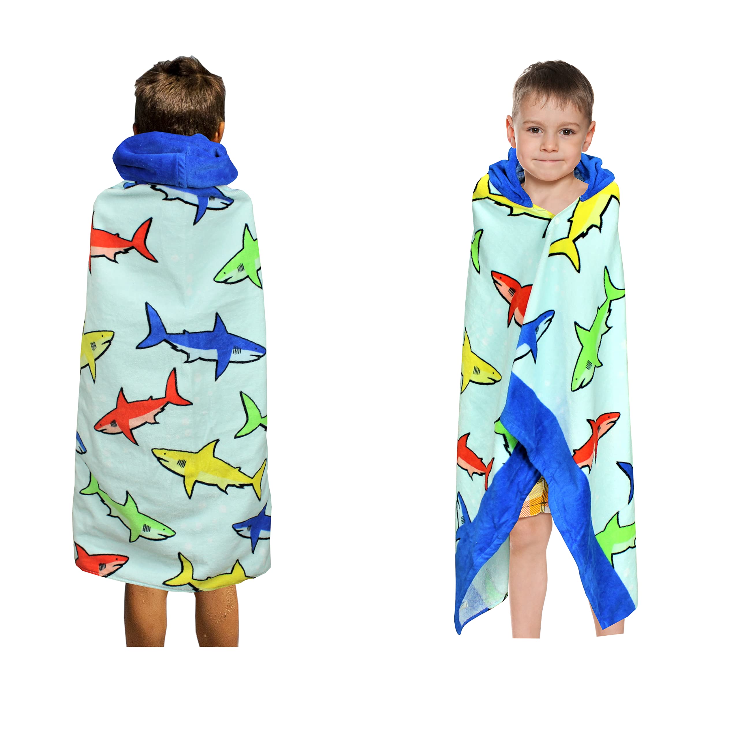 **Shark Hooded Bath Towel for Kids - 50