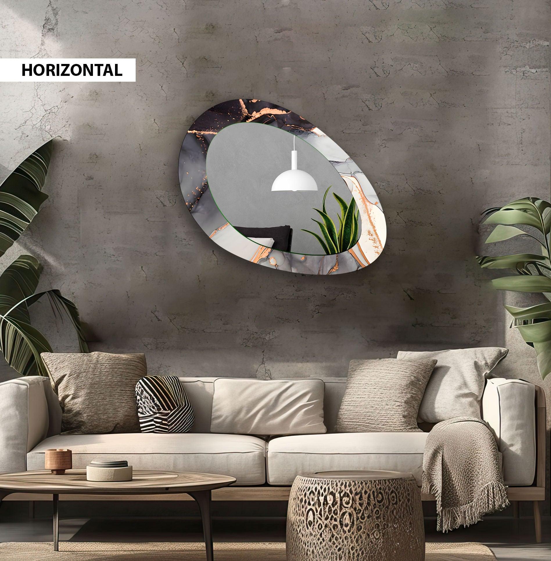 Elegant Black and Gold Full-Length Wall Mirror - Modern Home Decor for Bedroom, Living Room, or Entryway