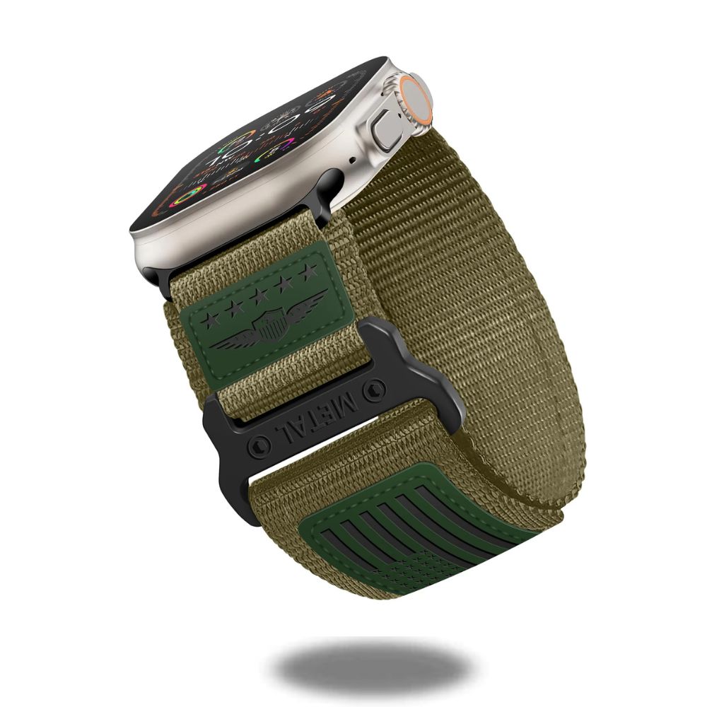 USA Flag Sport Woven Nylon Watch Bands - Durable & Adjustable Wristbands for Running, Hiking, Gym & Outdoor Activities