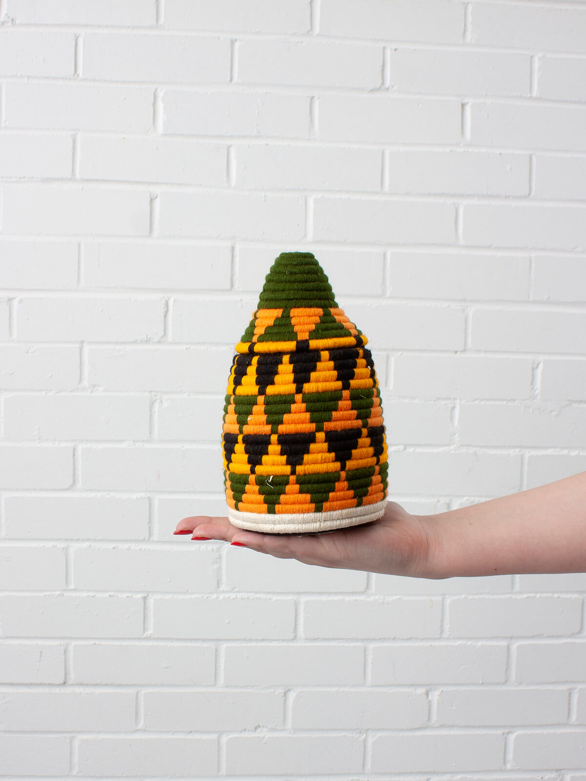 Handmade Moroccan Wool Pot Planter No.307 - Boho Home Decor for Indoor Plants, Succulents & Herbs | Perfect for Living Room, Bedroom & Office Decor