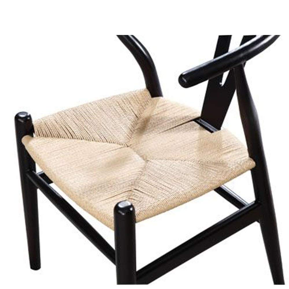 Authentic Replica Hans Wegner Wishbone Chair in Black - Mid-Century Modern Dining Chair for Home, Office & Restaurant Decor