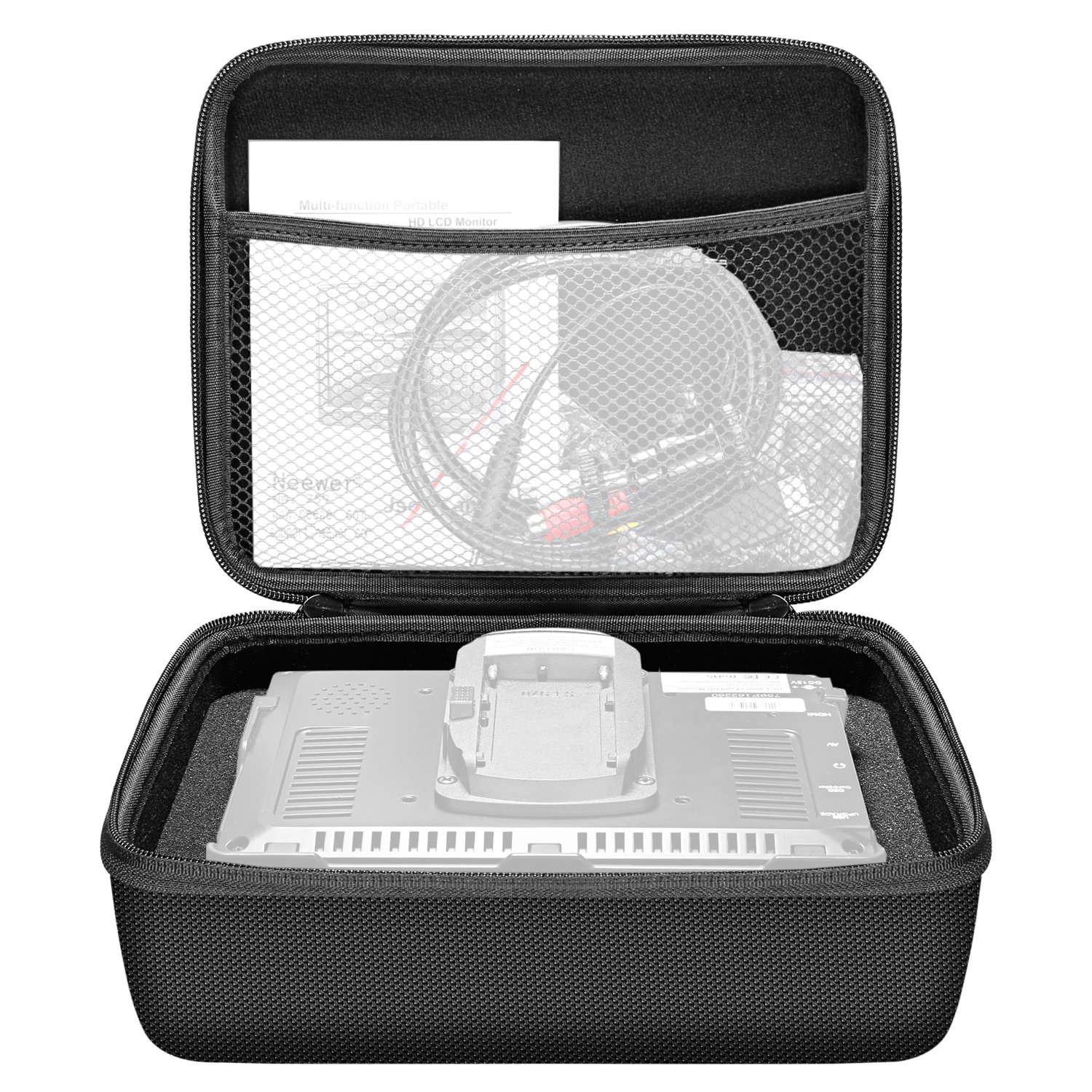 Neewer F100 7 Inch HD IPS Camera Field Monitor 1280x800 HDMI Input 1080p Video Assist with 2600mAh Li-ion Battery, USB Charger & Carrying Case - Perfect for DSLR Cameras, Stabilizers, Film Rigs, and Professional Video Production