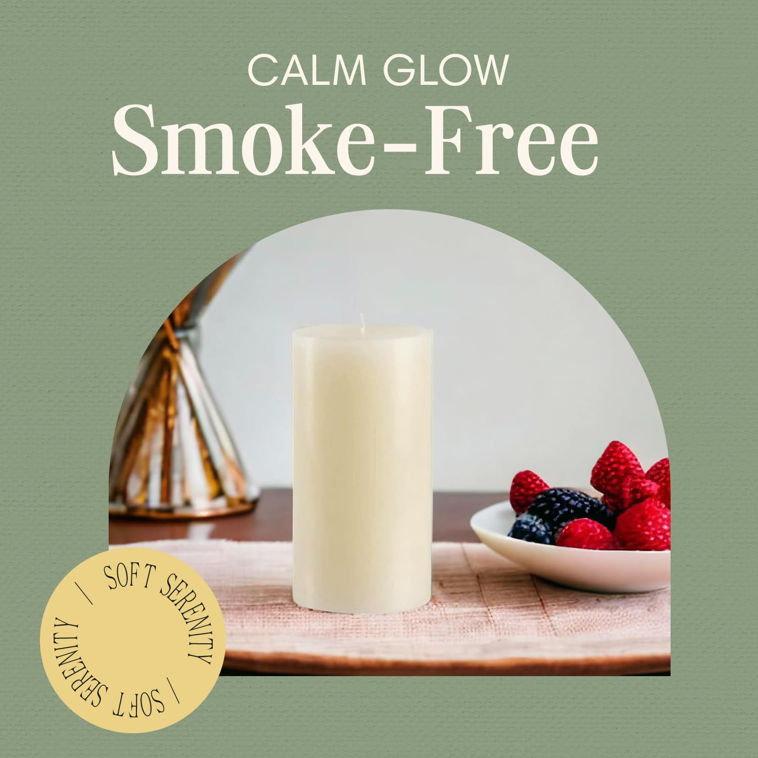 Premium Unscented Ivory Pillar Candle - 4x8 Inch Hand-Poured Luxury Candles for Home Decor, Weddings & Events | 160-Hour Burn Time, Smokeless & Dripless | Perfect for Centerpieces, Romantic Dinners & Spa Relaxation