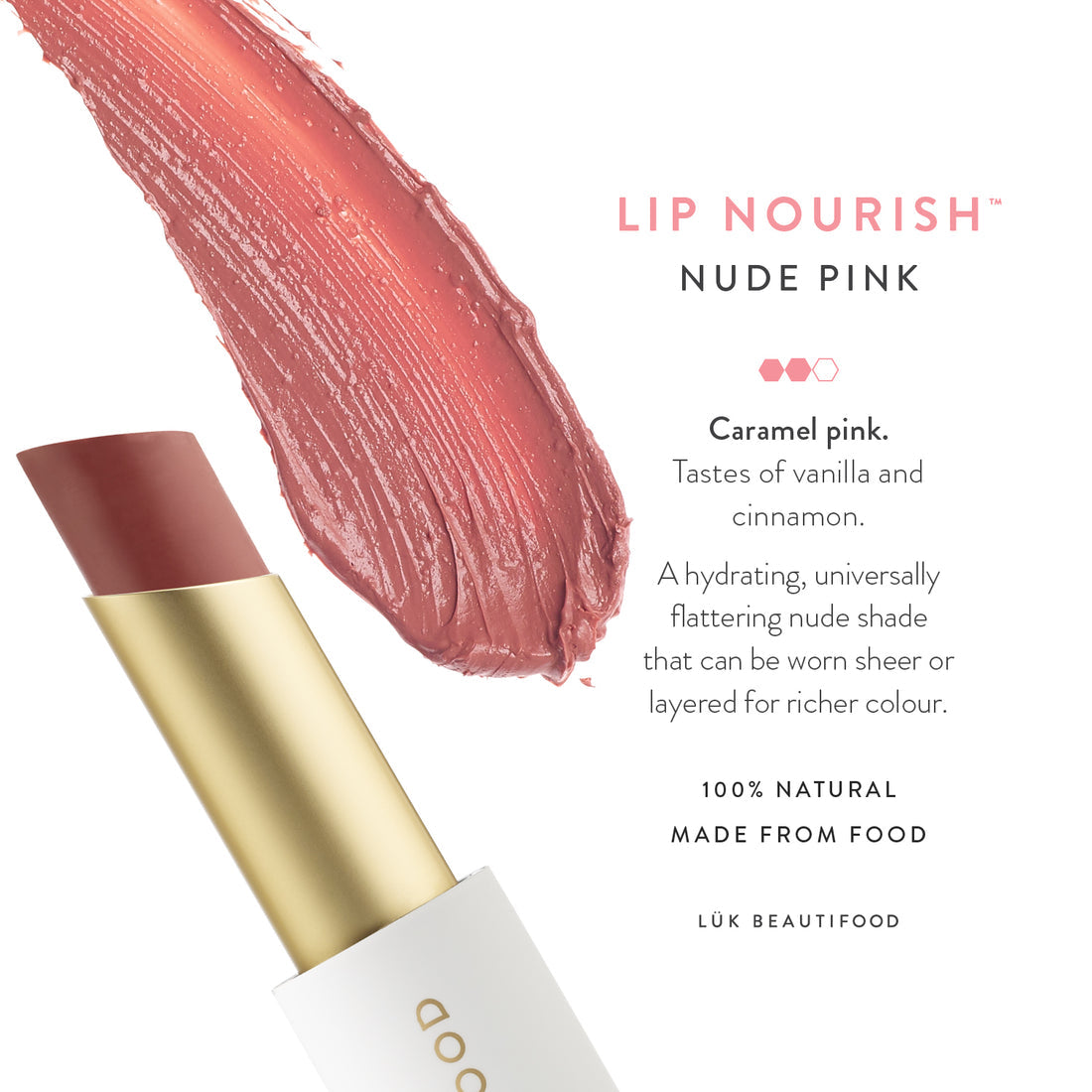 Lip Nourish™ Hydrating Lip Balm - Nude Pink Tint for Soft, Smooth Lips | All-Day Moisture & Natural Color | Perfect for Daily Wear, Work & Date Night