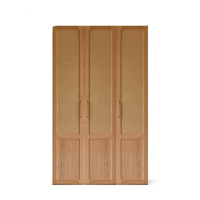 47.2×23.2×78.7 inch / 120×59×200 cm  / natural wood color / rattan door wardrobe