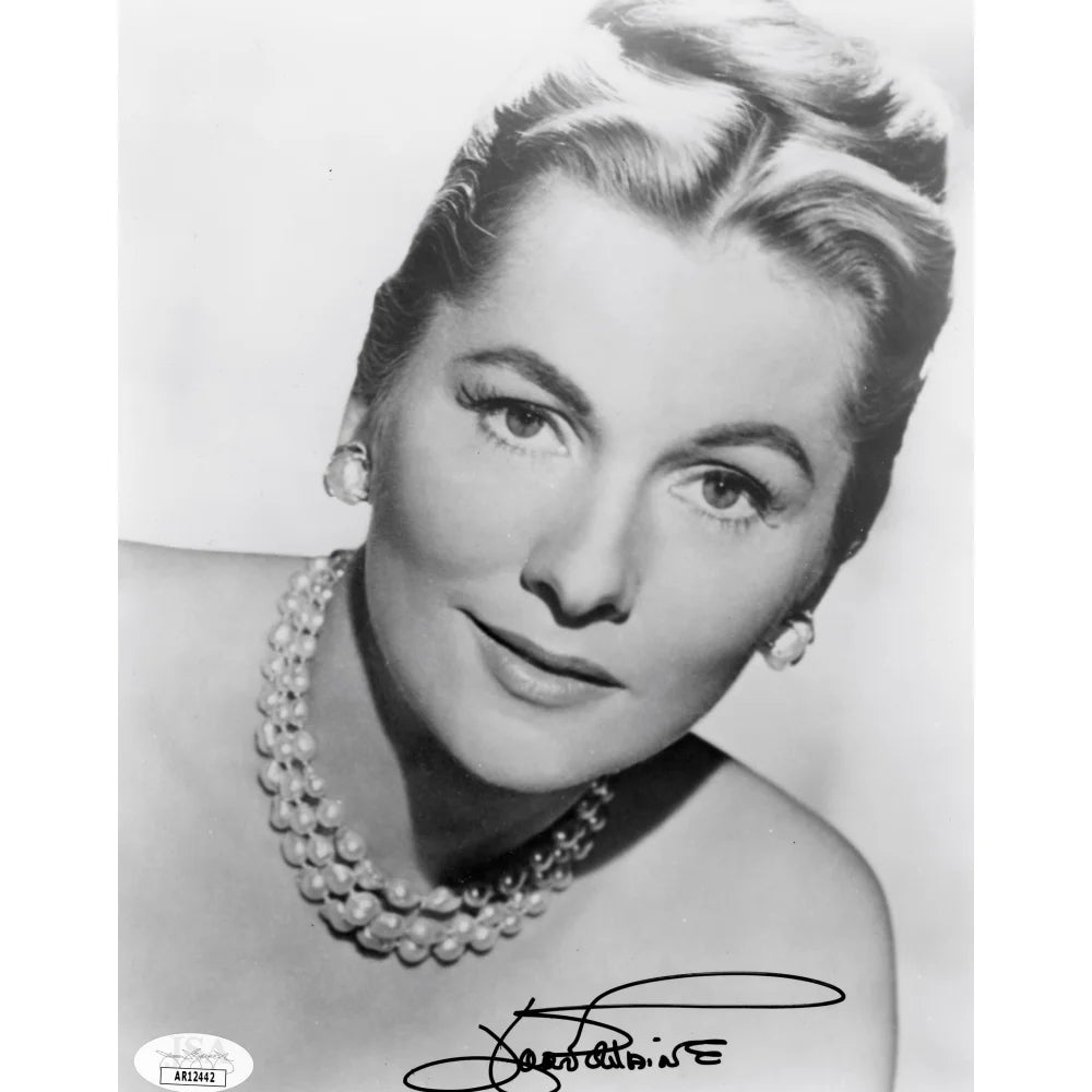 Joan Fontaine Autographed 8x10 Photo with JSA COA - Signed Memorabilia for Collectors, Movie Fans & Home Decor